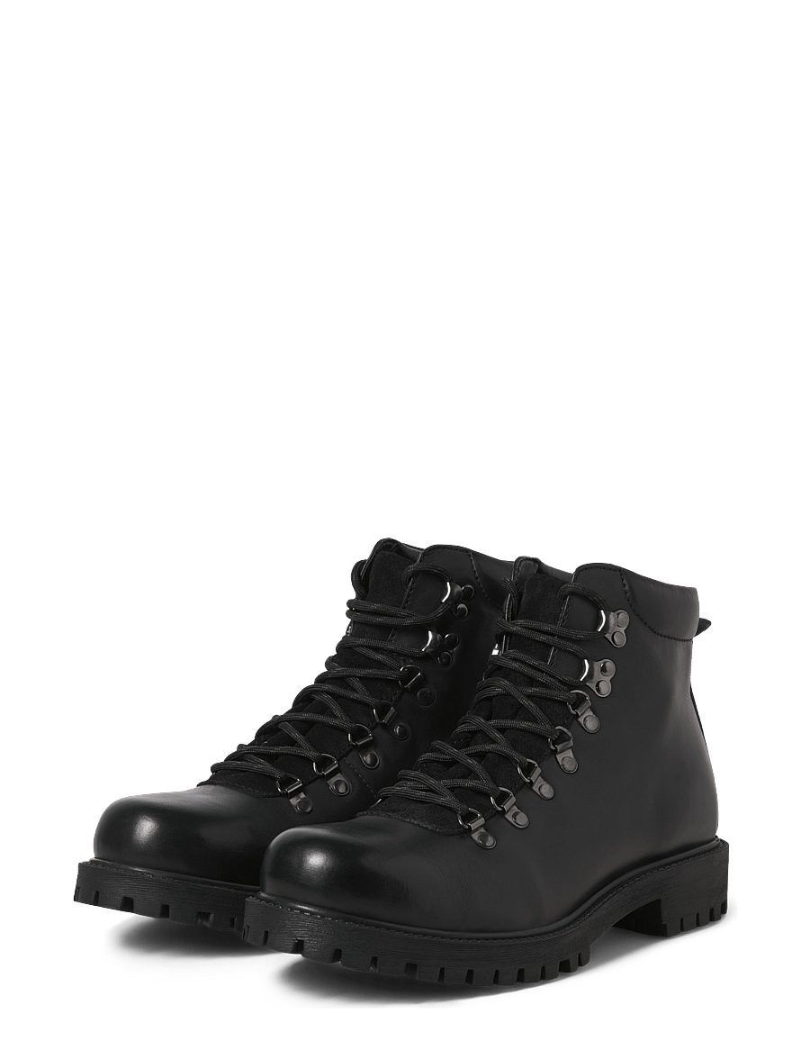 Jack & Jones - JFWDAMIAN LEATHER BOOT STYD LN - schnürstiefel - anthracite - 5