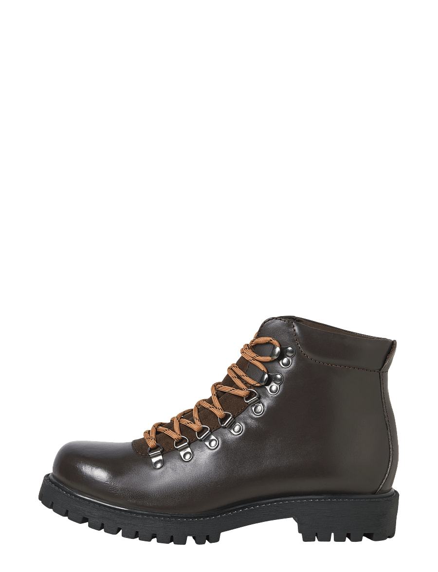 Jack & Jones - JFWDAMIAN LEATHER BOOT STYD LN - schnürstiefel - brown stone - 1