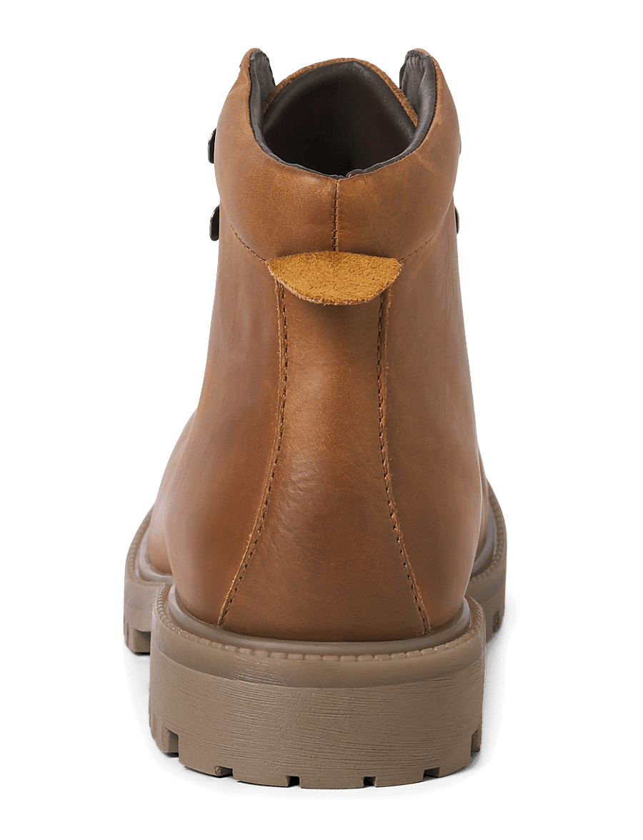 Jack & Jones - JFWDAMIAN LEATHER BOOT STYD LN - schnürstiefel - cognac - 4