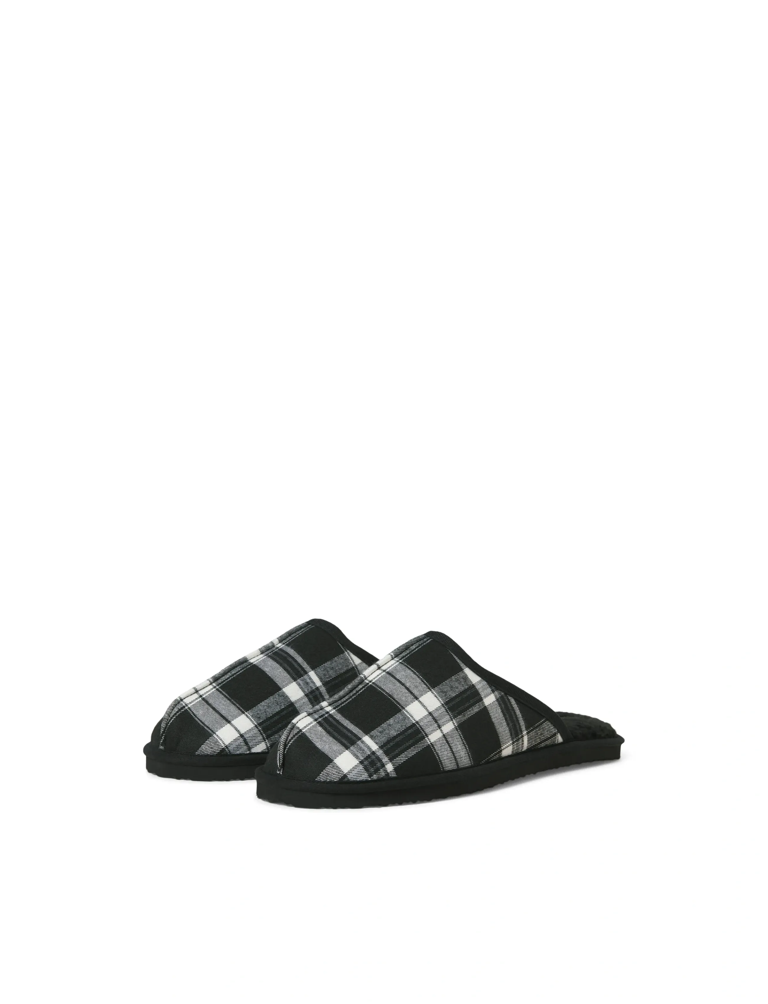 Jack & Jones - JFWDUDELY CHECK SLIPPER LN - collections - anthracite - 5