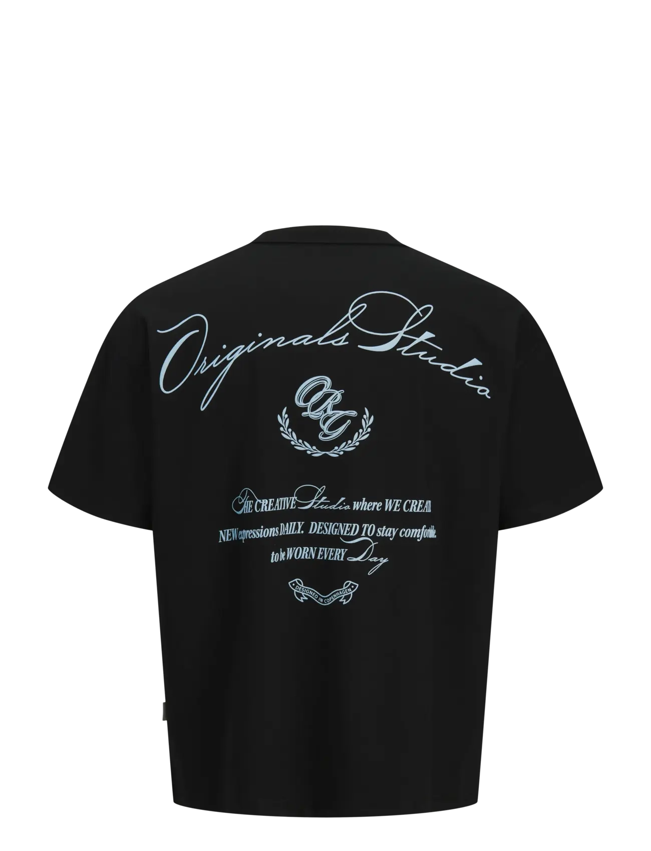 Jack & Jones - JORSANREMO TYPO TEE SS CREW NECK SN - kortærmede t-shirts - black - 2