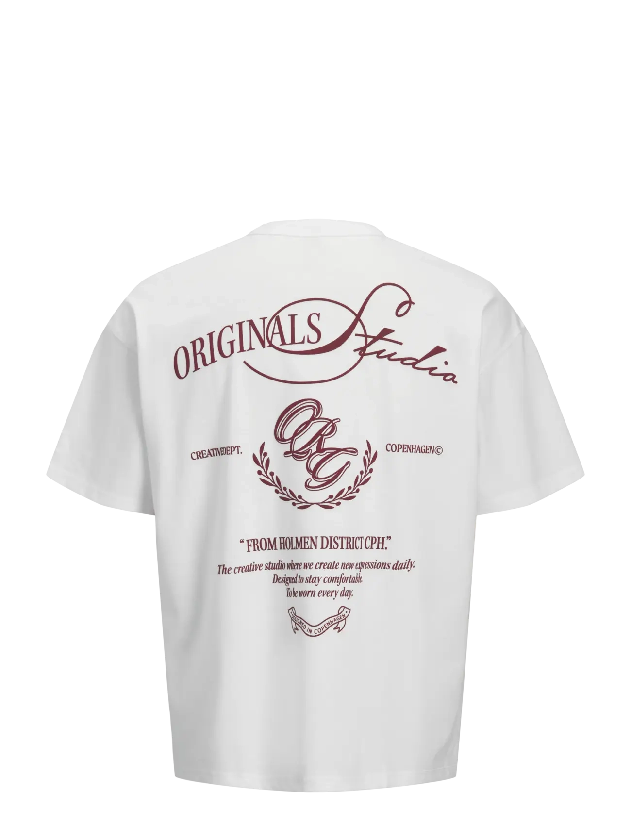 Jack & Jones - JORSANREMO TYPO TEE SS CREW NECK SN - kortärmade t-shirts - bright white - 2