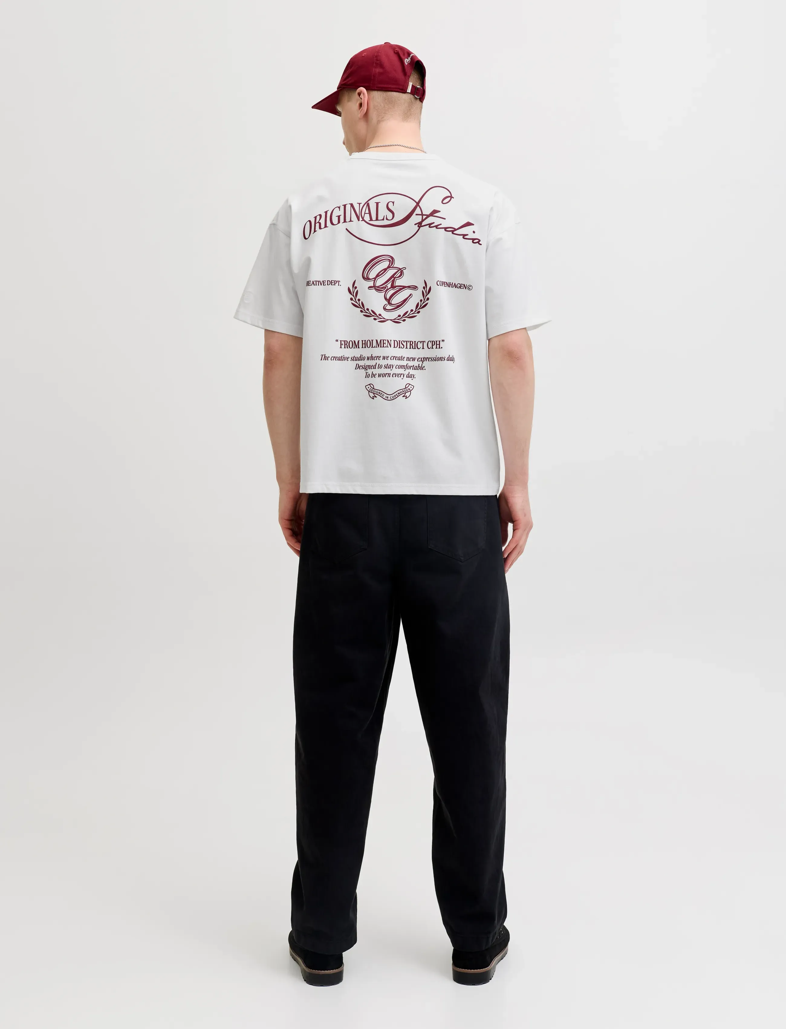 Jack & Jones - JORSANREMO TYPO TEE SS CREW NECK SN - kortärmade t-shirts - bright white - 3
