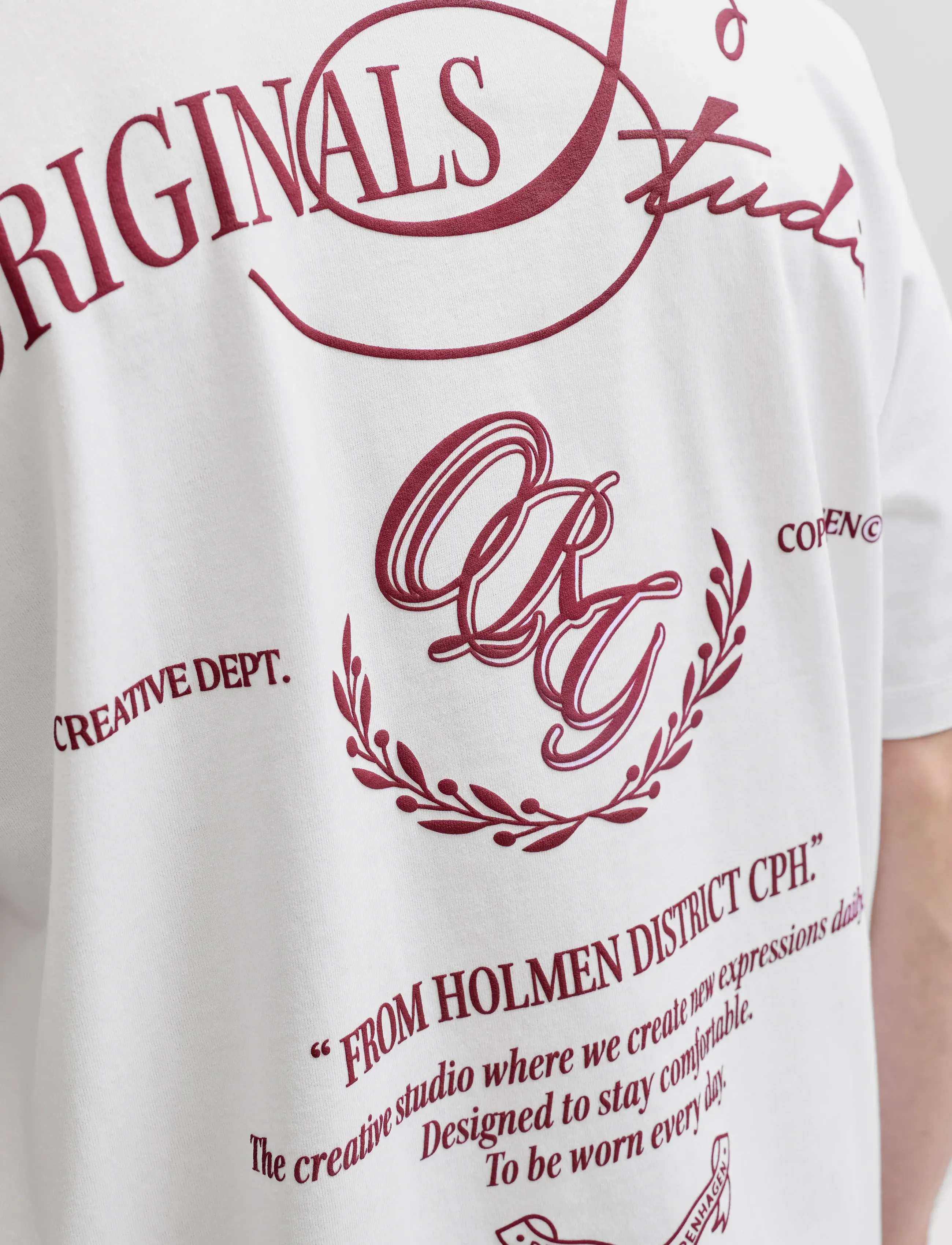 Jack & Jones - JORSANREMO TYPO TEE SS CREW NECK SN - kortärmade t-shirts - bright white - 5