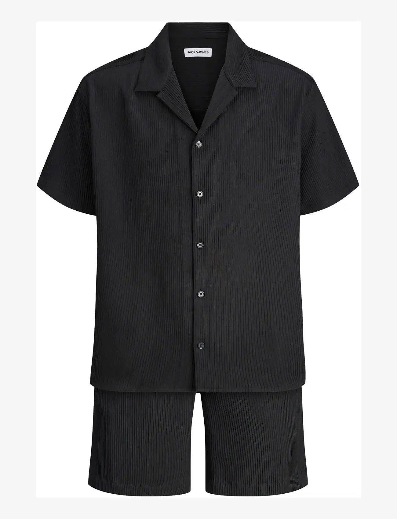 Jack & Jones - JJEHARRISON RESORT SHIRT SS SN SET MP - casual shorts - black - 1