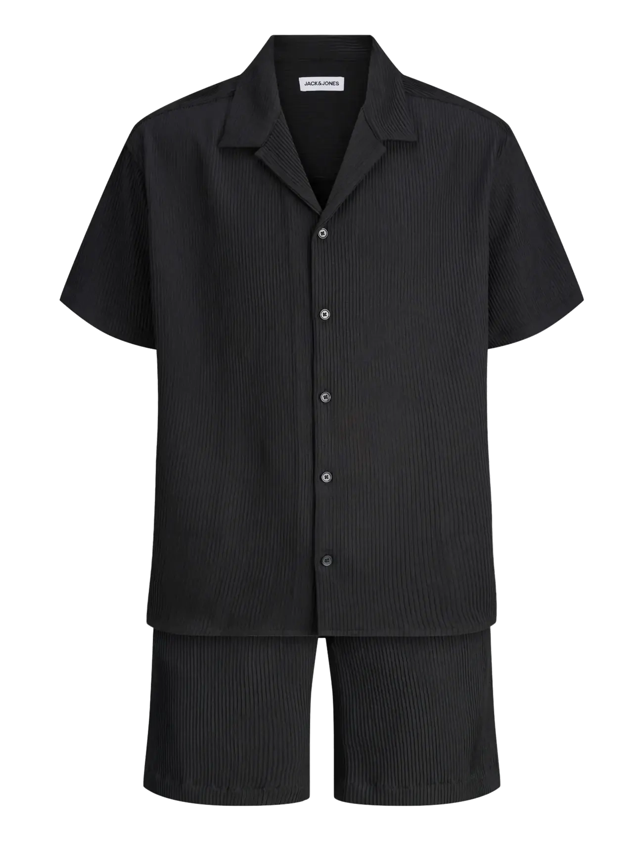 Jack & Jones JJEHARRISON RESORT SHIRT SS SN SET MP - Casual shorts - BLACK / black