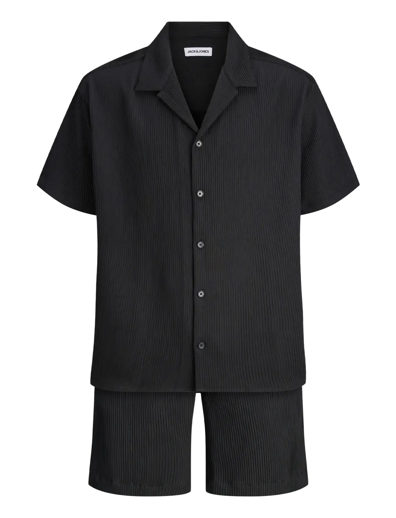 Jack & Jones - JJEHARRISON RESORT SHIRT SS SN SET MP - casual shorts - black - 2