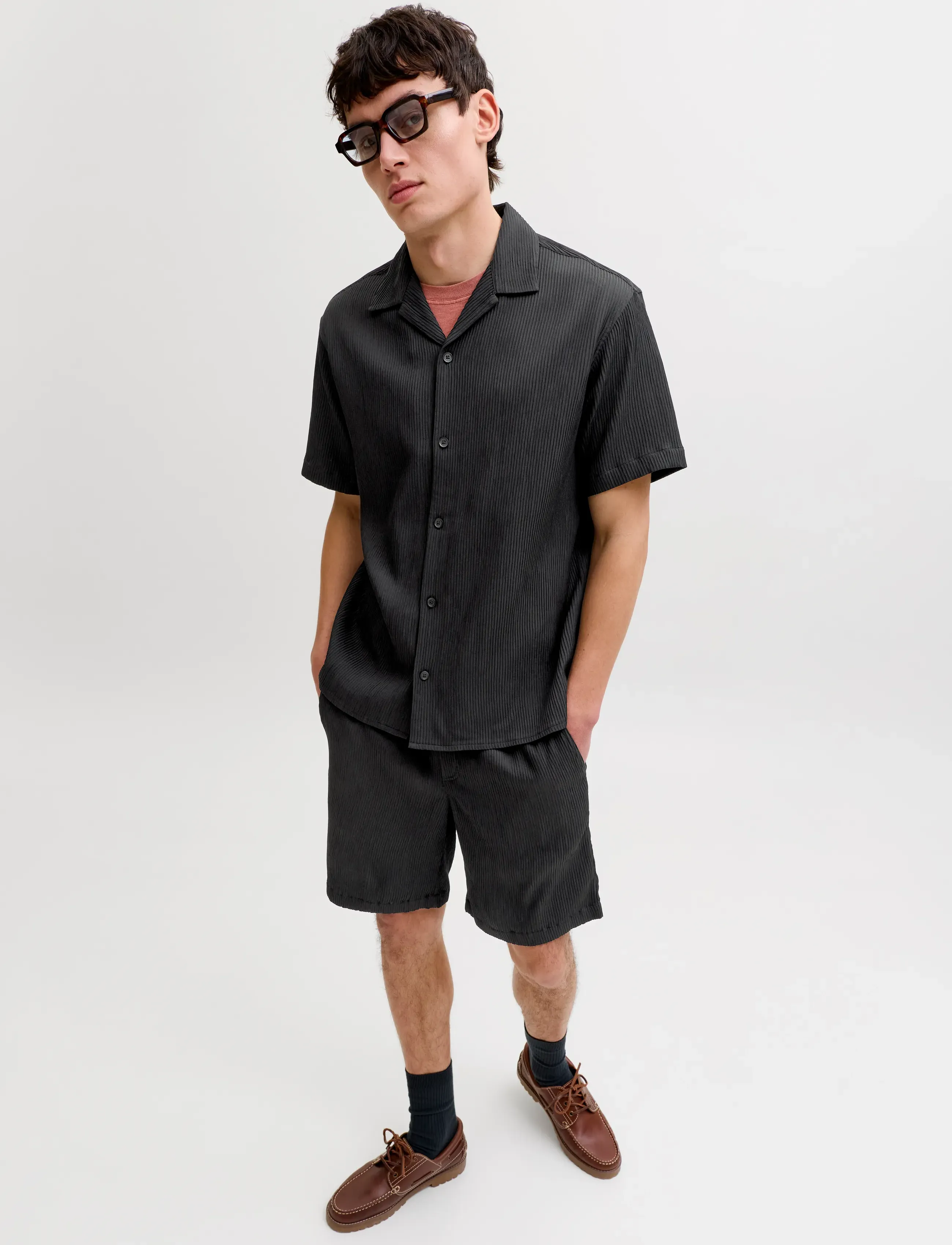 JACK & JONES Jjeharrison Resort Shirt Ss Sn Set Mp kortärmade skjortor herr – bild 5