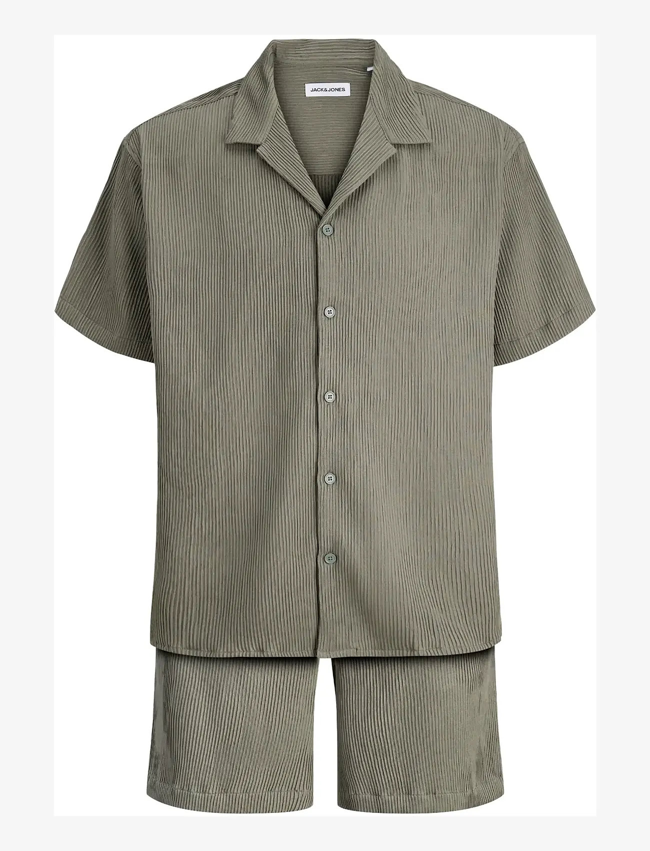 Jack & Jones - JJEHARRISON RESORT SHIRT SS SN SET MP - casual shorts - dusty olive - 1