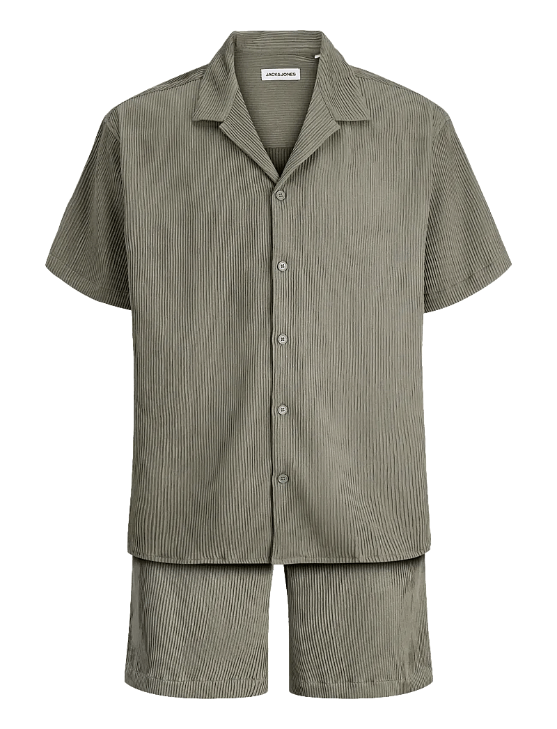 Jack & Jones - JJEHARRISON RESORT SHIRT SS SN SET MP - casual shorts - dusty olive - 1
