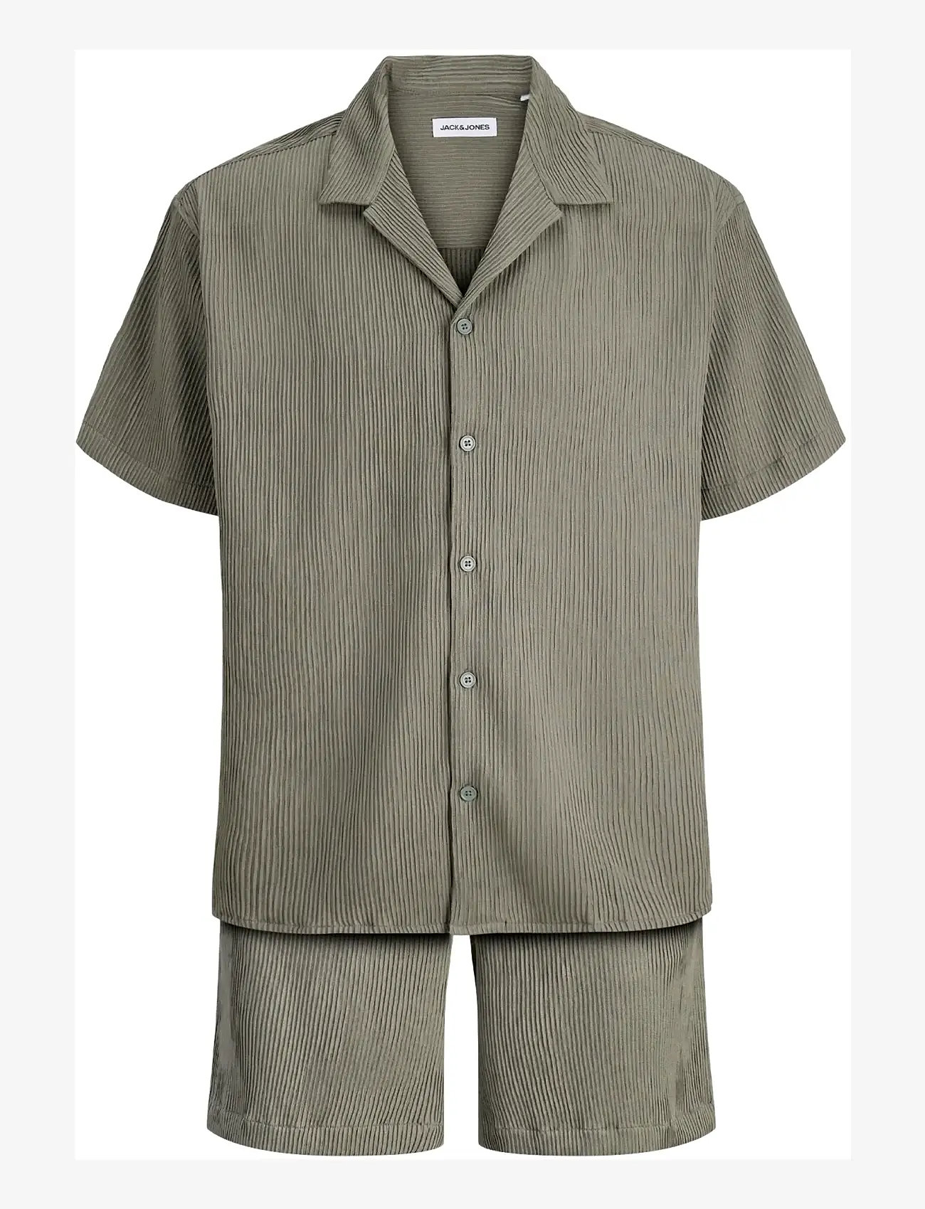 Jack & Jones - JJEHARRISON RESORT SHIRT SS SN SET MP - casual shorts - dusty olive - 2