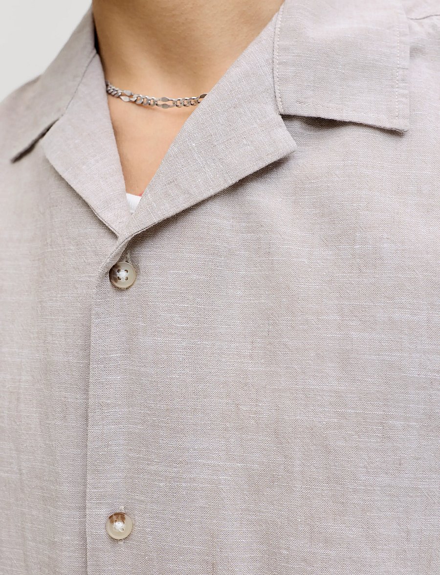 Jack & Jones - JJESUMMER LINEN BLEND RESORT SHIRT 2PKMP - hörskyrtur - dusty olive - 3