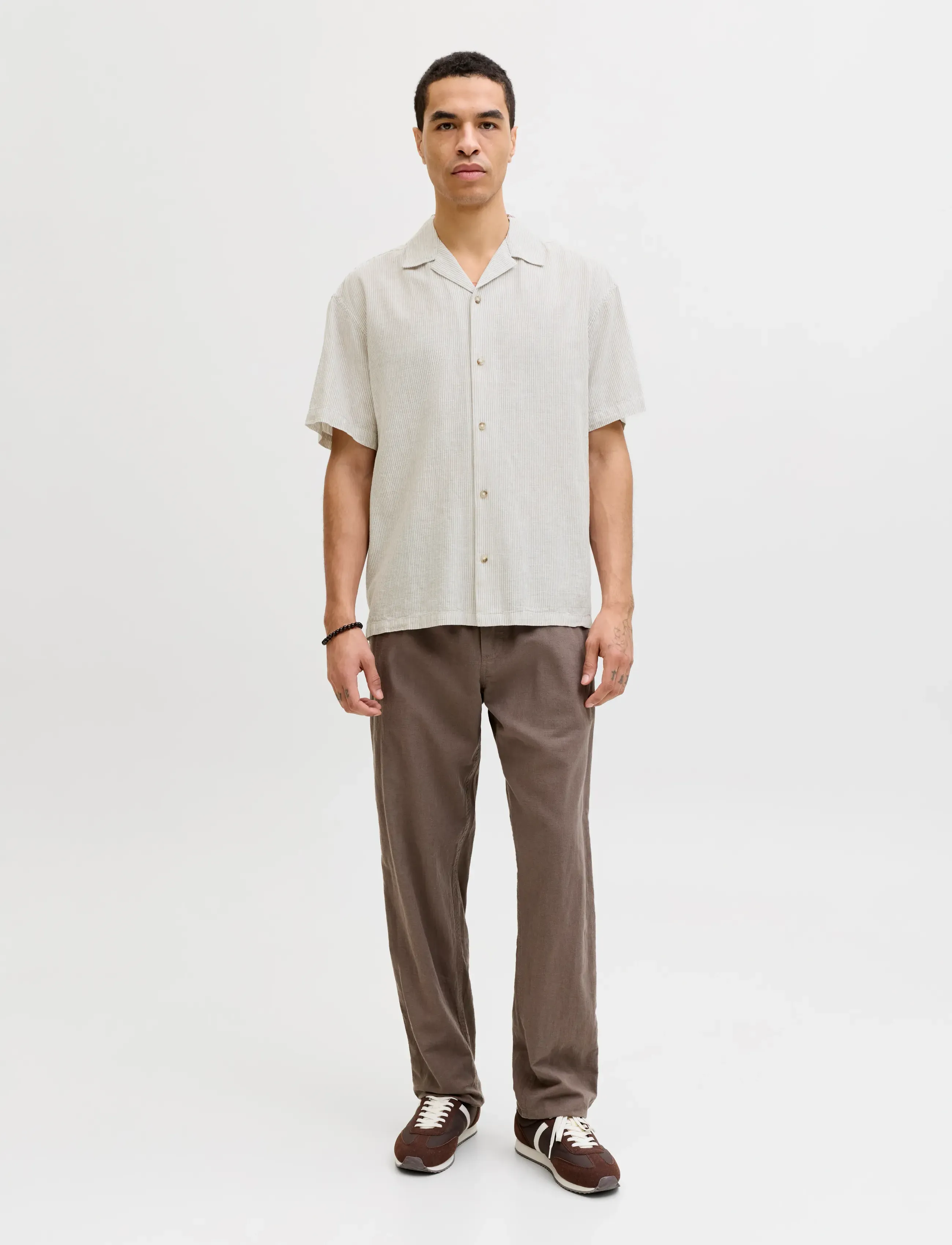 Jack & Jones - JJESUMMER LINEN BLEND RESORT SHIRT 2PKMP - hørskjorter - white - 2