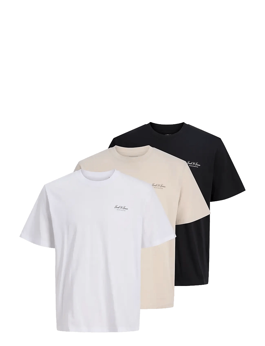 Jack & Jones - JJEARCHIVE GRAPHIC TEE SS O-NECK 3PK MP - t-särkide multipakk - bright white - 1