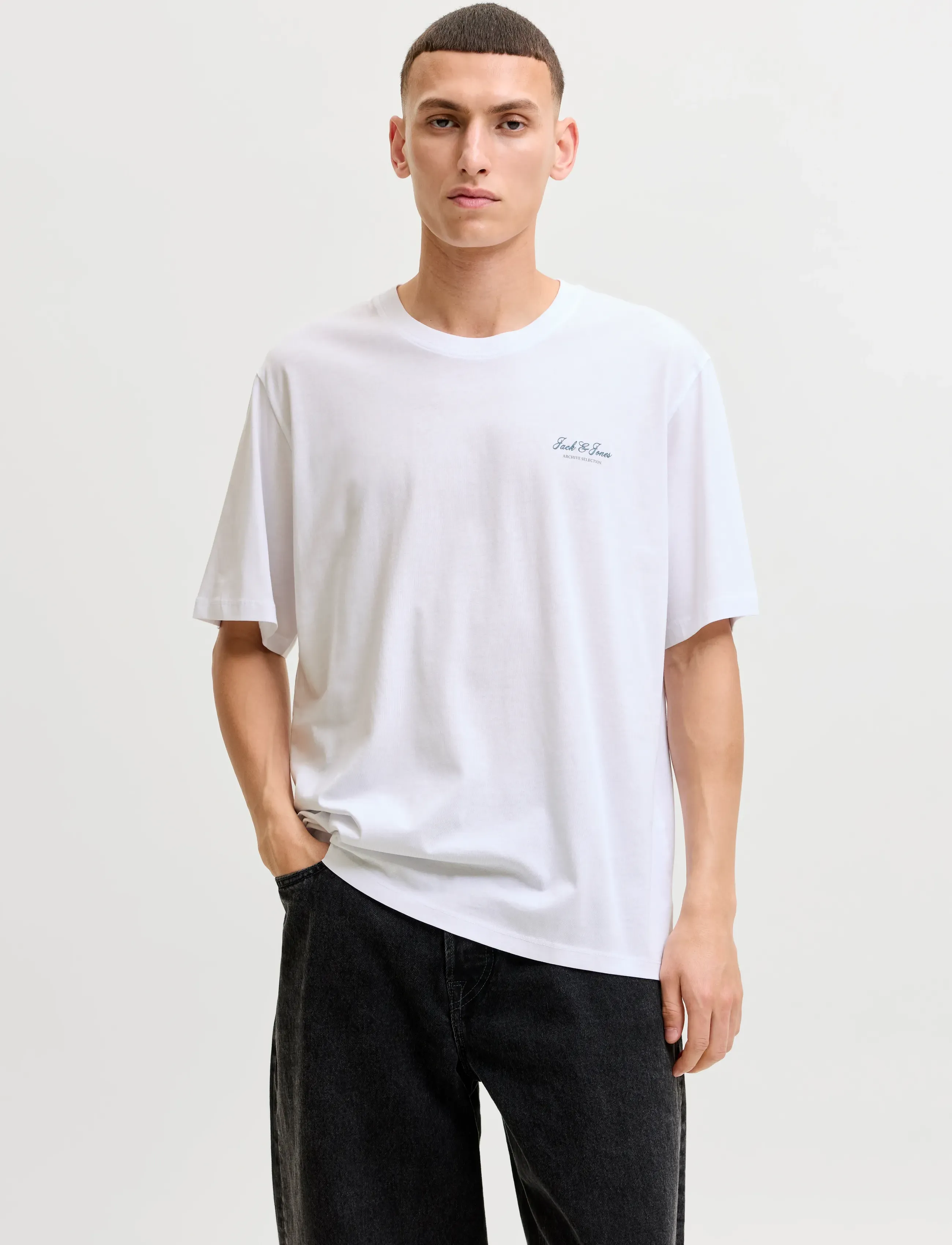 Jack & Jones JJEARCHIVE GRAPHIC TEE SS O-NECK 3PK MP - T-Shirts - BRIGHT WHITE / white
