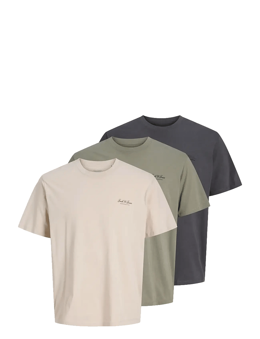 Jack & Jones - JJEARCHIVE GRAPHIC TEE SS O-NECK 3PK MP - t-särkide multipakk - vetiver - 1