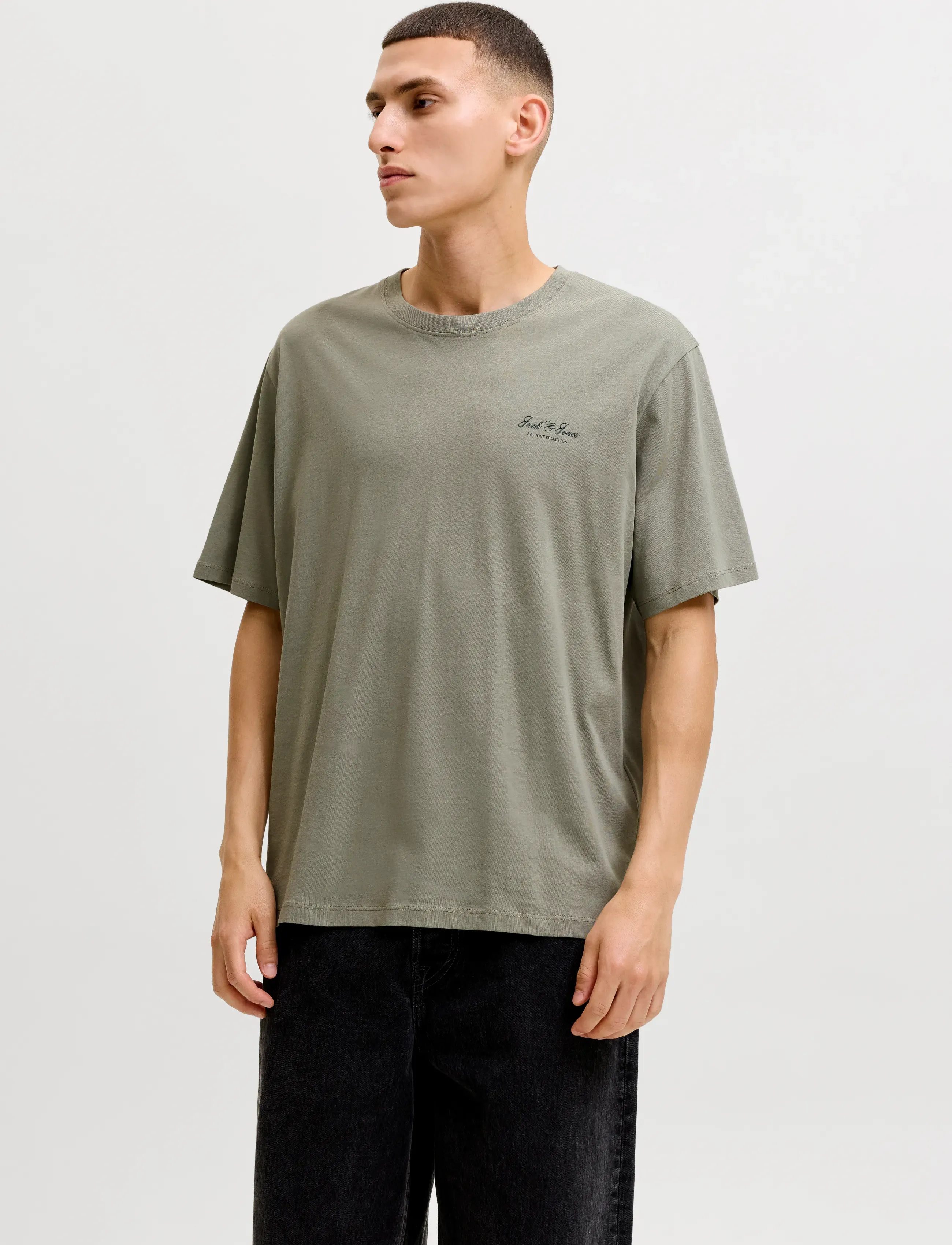 Jack & Jones - JJEARCHIVE GRAPHIC TEE SS O-NECK 3PK MP - t-särkide multipakk - vetiver - 5