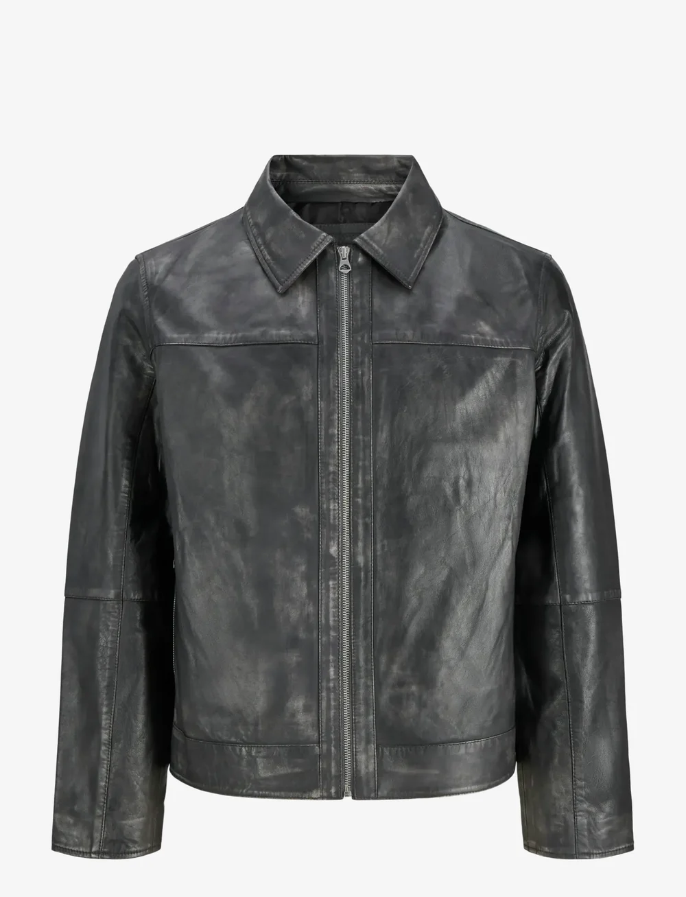Jack & Jones - JORCLEAN LEATHER JACKET STYD AW25 - sügisjakid - anthracite - 1