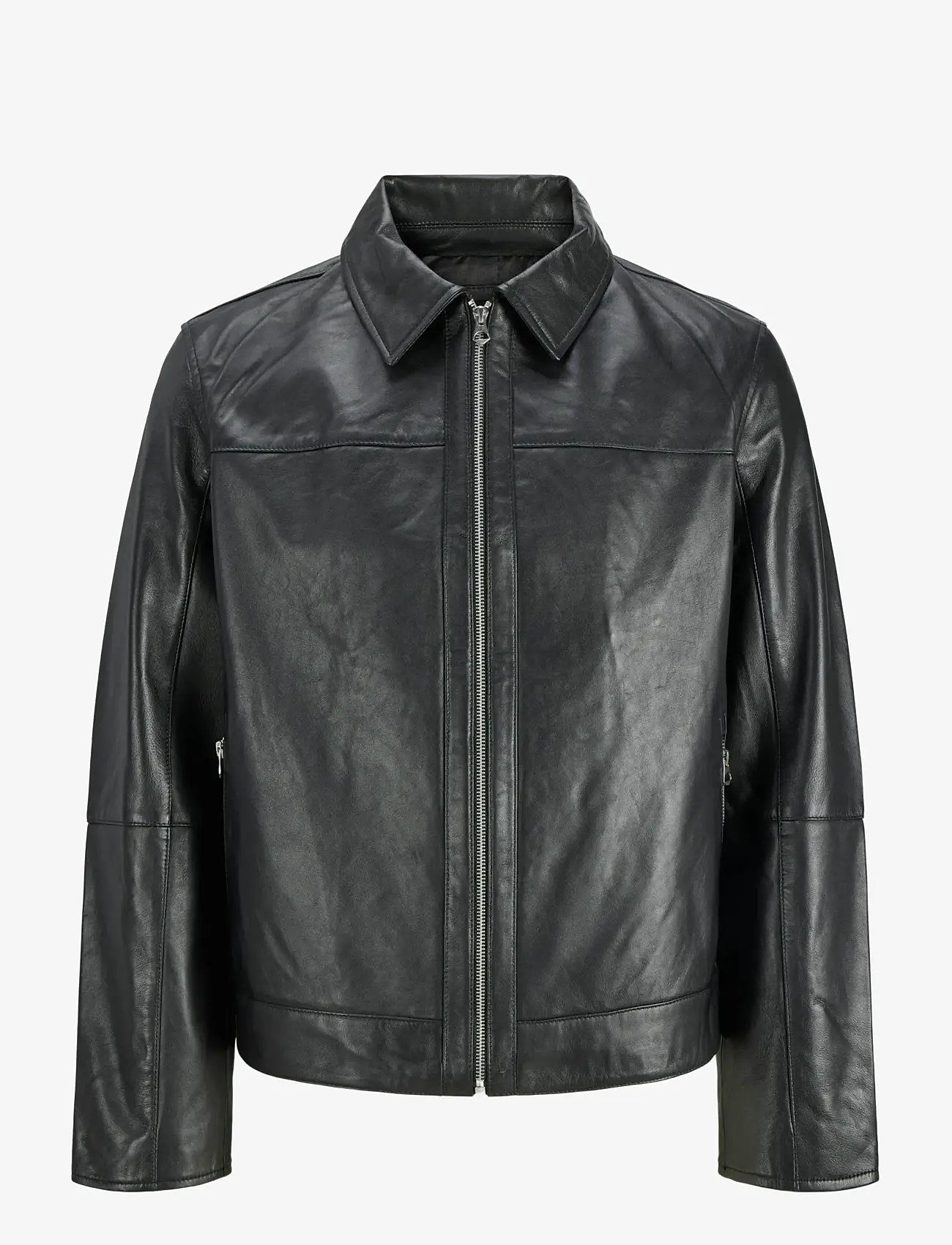 Jack & Jones - JORCLEAN LEATHER JACKET STYD AW25 - höstjackor - black - 1