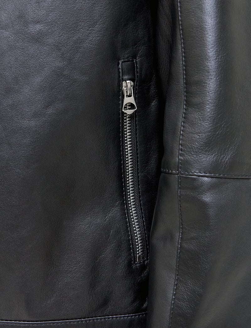 Jack & Jones - JORCLEAN LEATHER JACKET STYD AW25 - höstjackor - black - 3