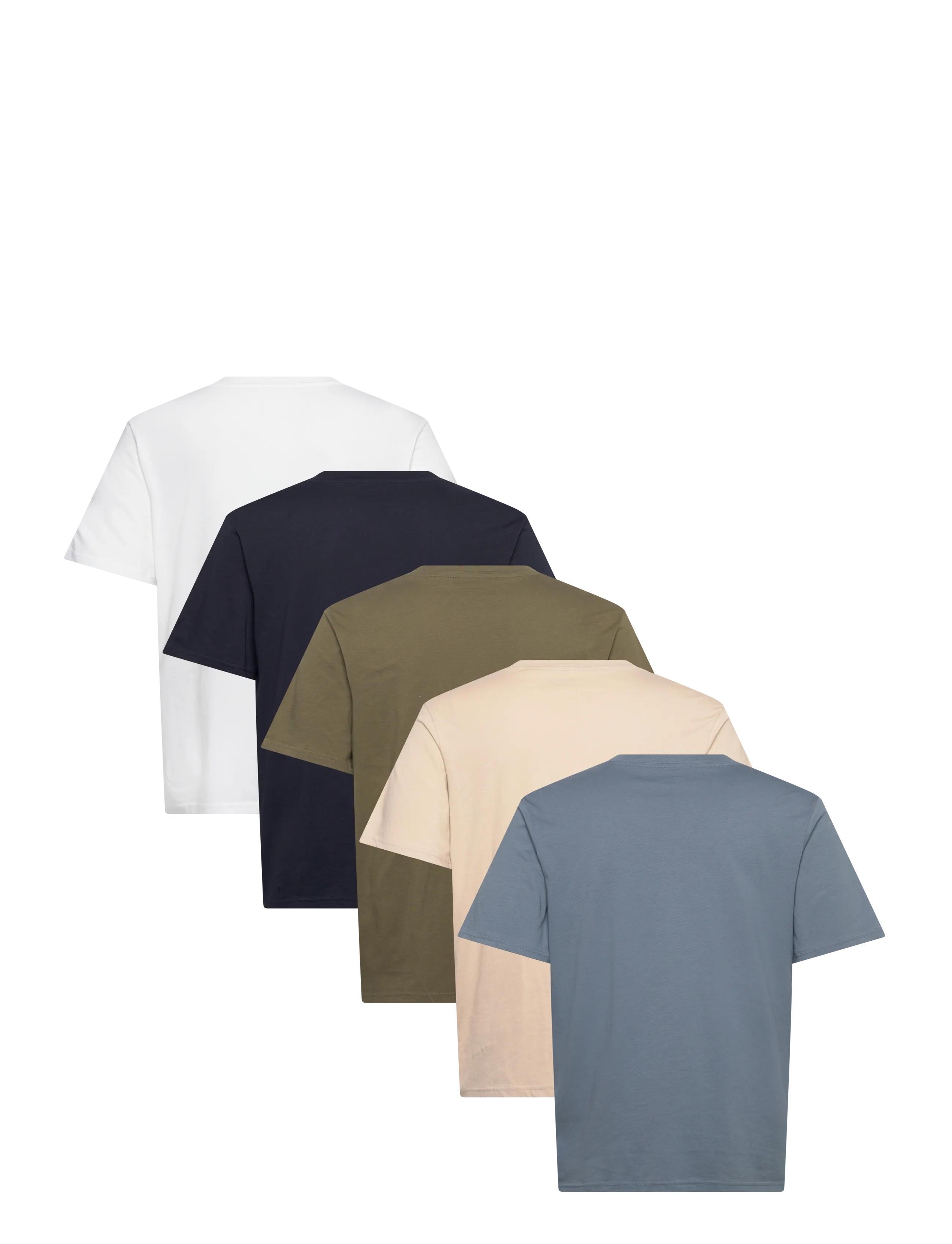 Jack & Jones - JJEDENVER GRAPHIC TEE SS O-NECK 5PK MP - multipack t-shirts - cloud dancer - 1