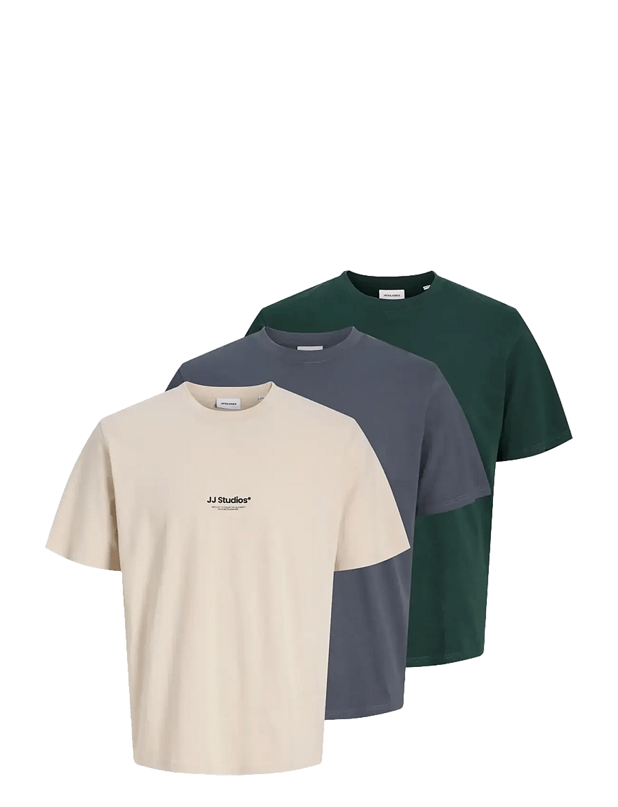 Jack & Jones - JJESOHO TEE SS CREW NECK 3PK MP - moonbeam - 1