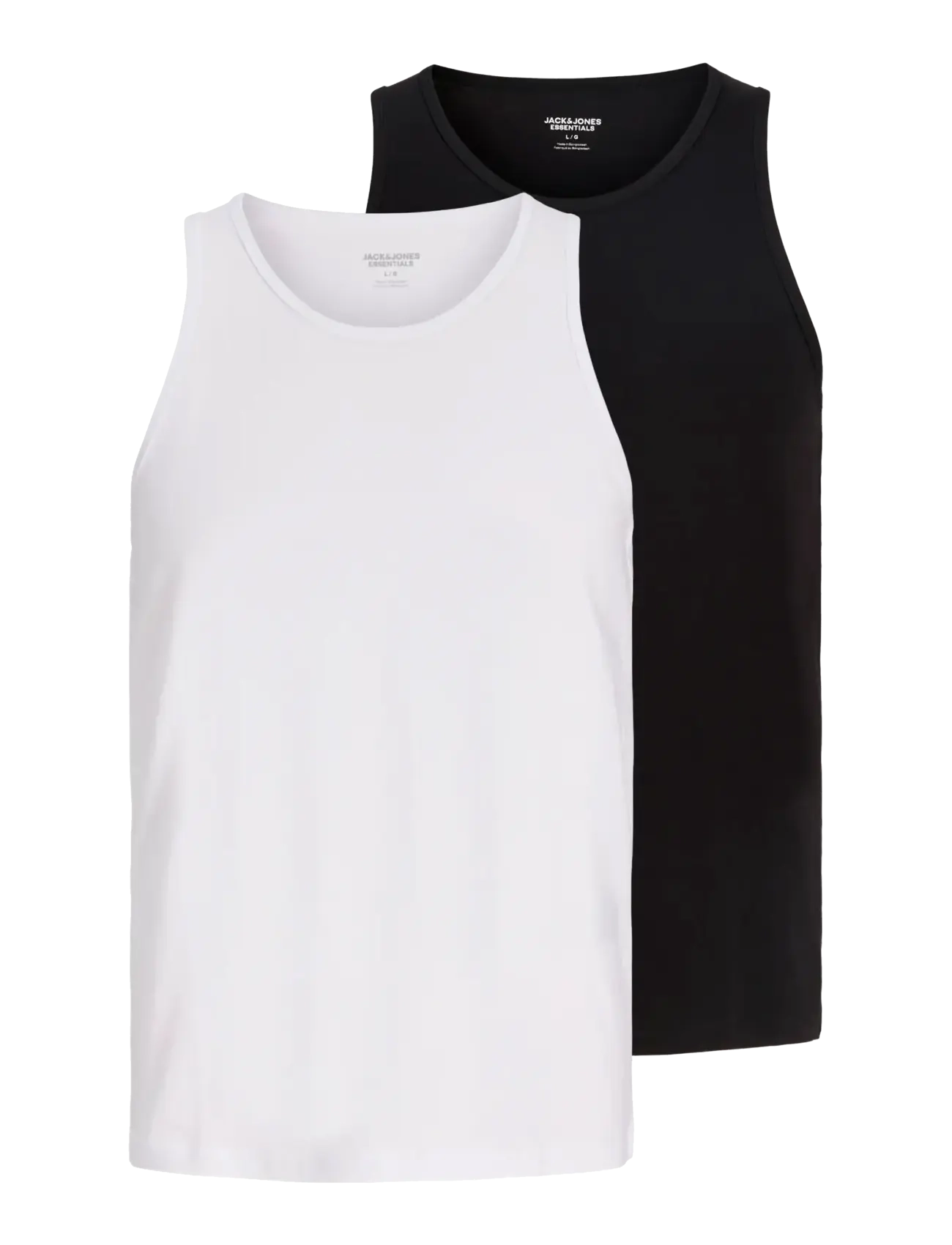 Jack & Jones JJEORGANIC BASIC TANKTOP 2PK MP - Tanktops - BLACK / white