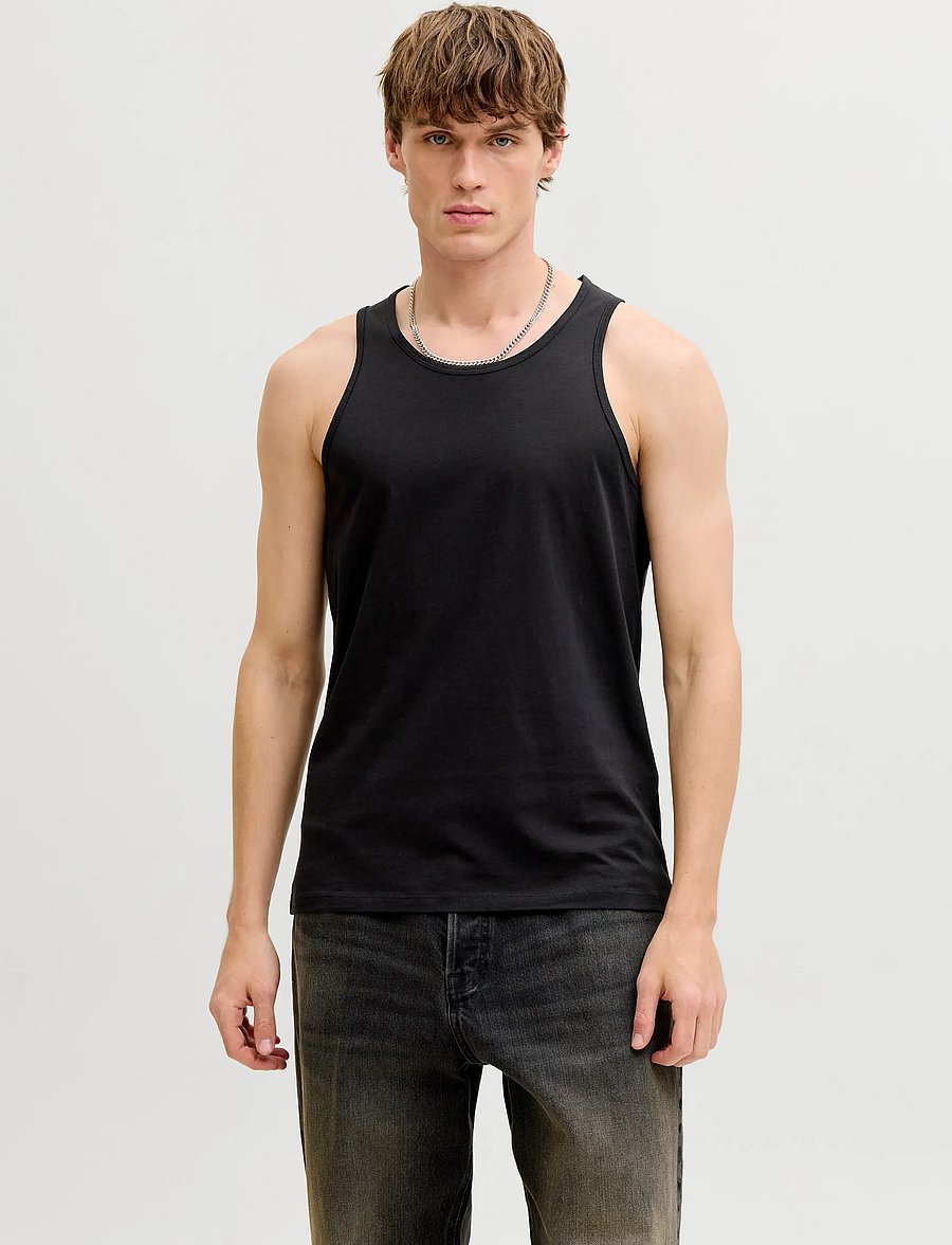 Jack & Jones - JJEORGANIC BASIC TANKTOP 2PK MP - varrukateta särgid - black - 5