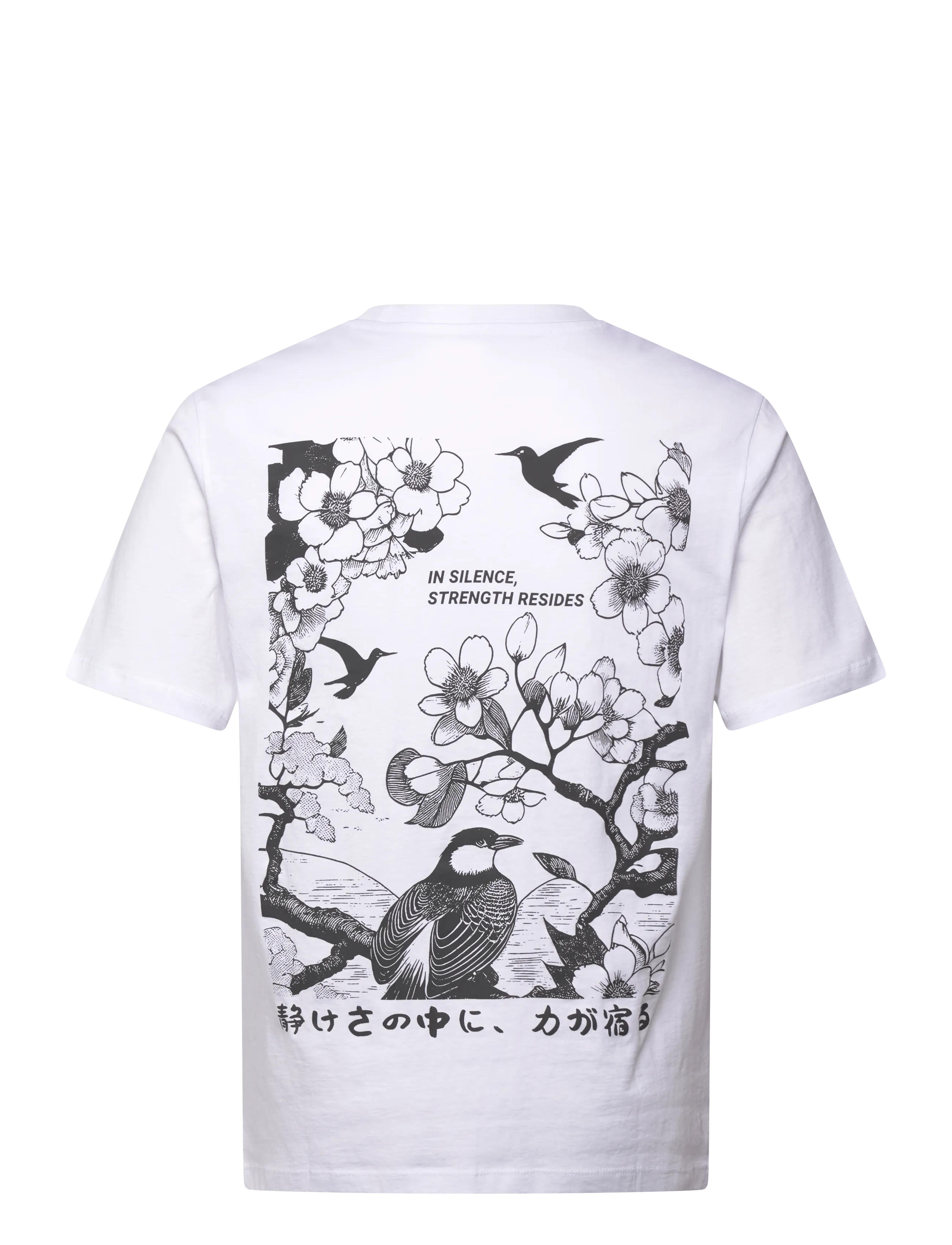 Jack & Jones - JJOSAKA BACK PRINT TEE SS CREW NECK - short-sleeved t-shirts - bright white - 1