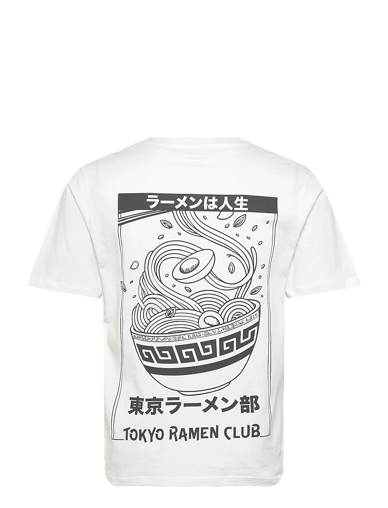 Jack & Jones - JJOSAKA BACK PRINT TEE SS CREW NECK - lühikeste varrukatega t-särgid - bright white - 1