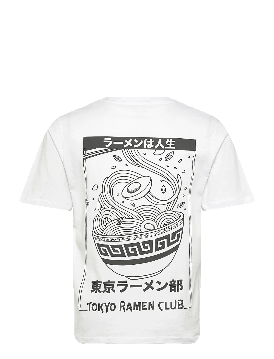 Jack & Jones - JJOSAKA BACK PRINT TEE SS CREW NECK - kurzärmelig - bright white - 1