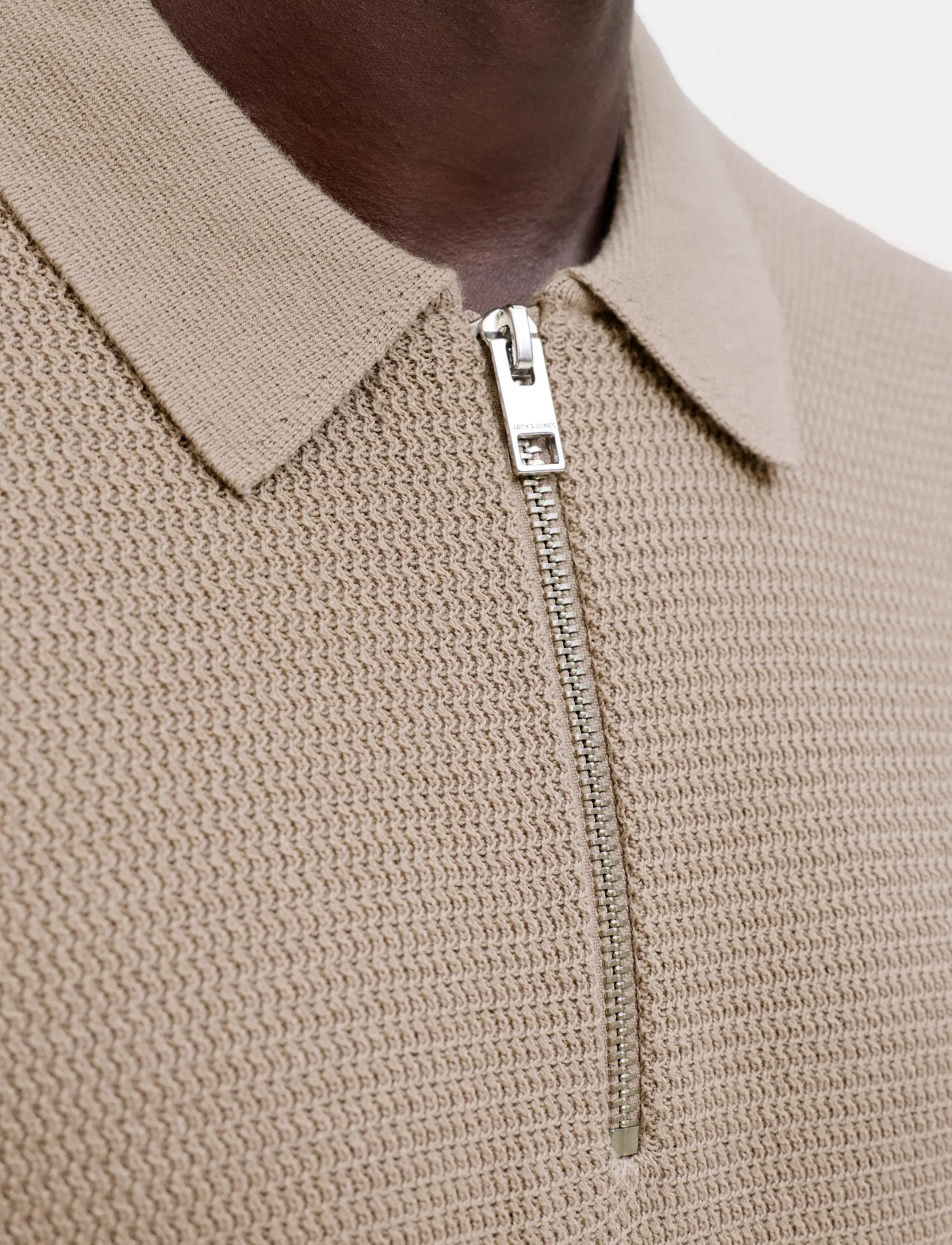 Jack & Jones JJMAX KNIT ZIP POLO SS 3PK MP - Strickmode - BLACK / black