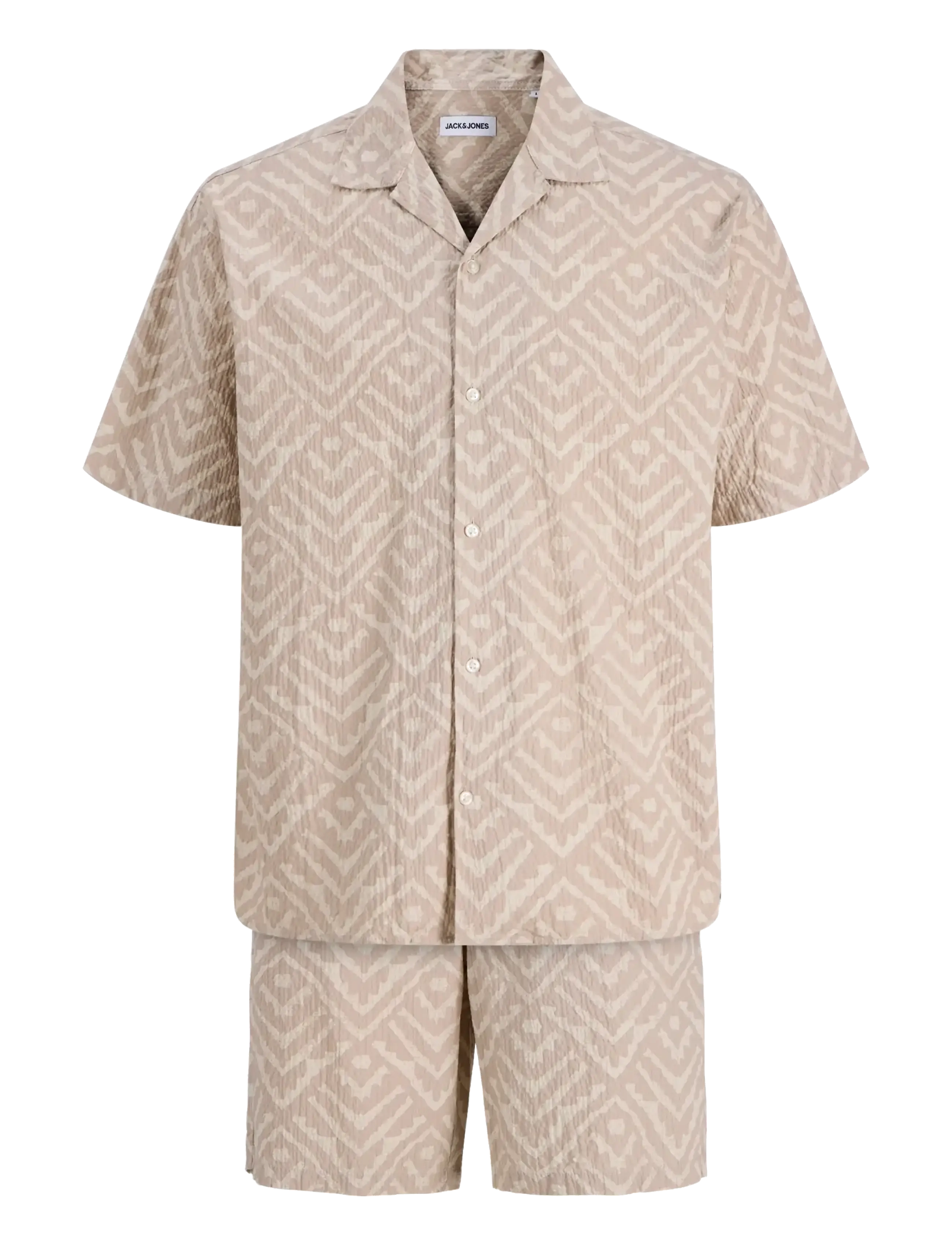 Jack & Jones - JJMILO SEERSUCKER RESORT SHIRT SS SET MP - gestreepte overhemden - moonbeam - 2