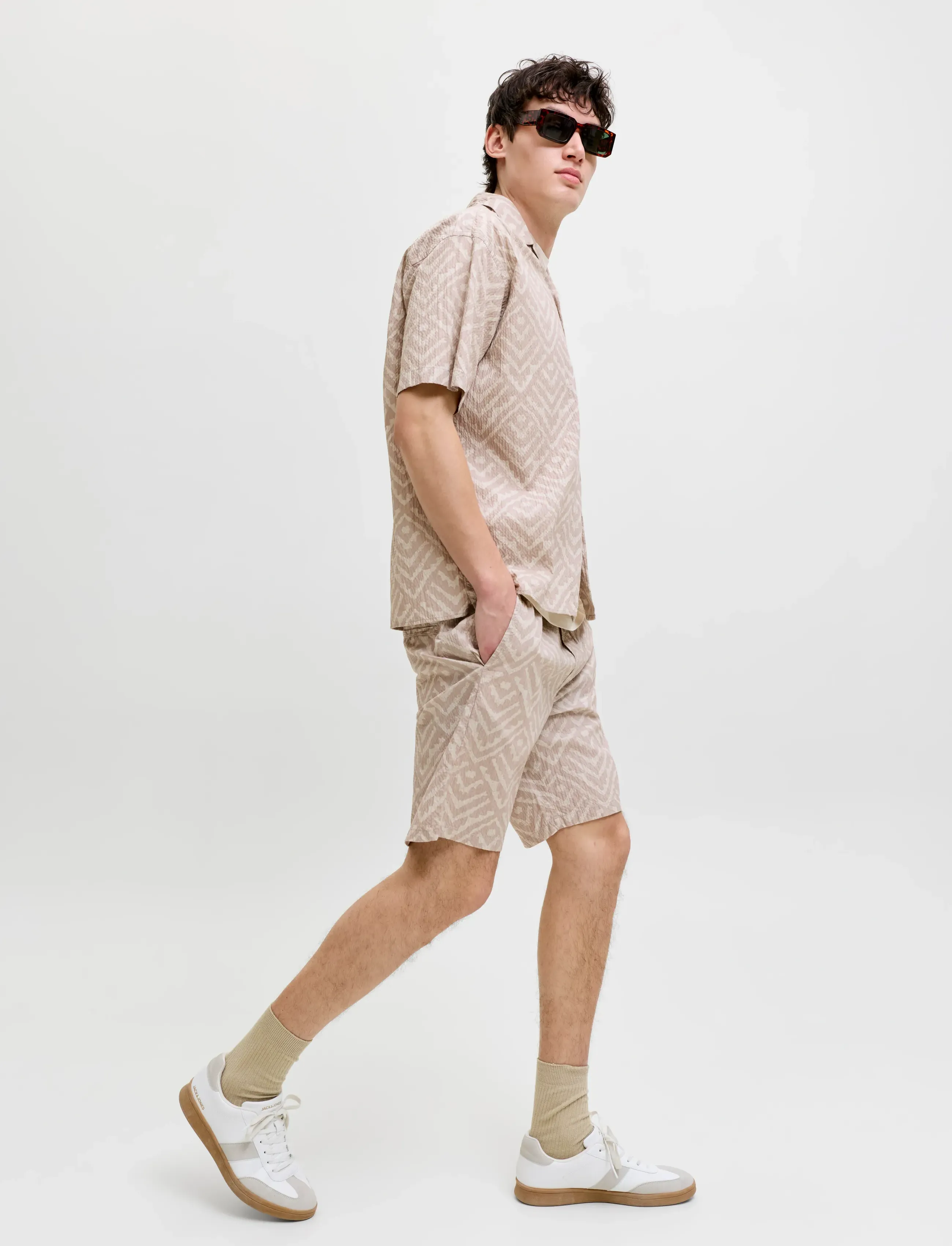JACK & JONES Jjmilo Seersucker Resort Shirt Ss Set Mp mönstrade skjortor herr – bild 5
