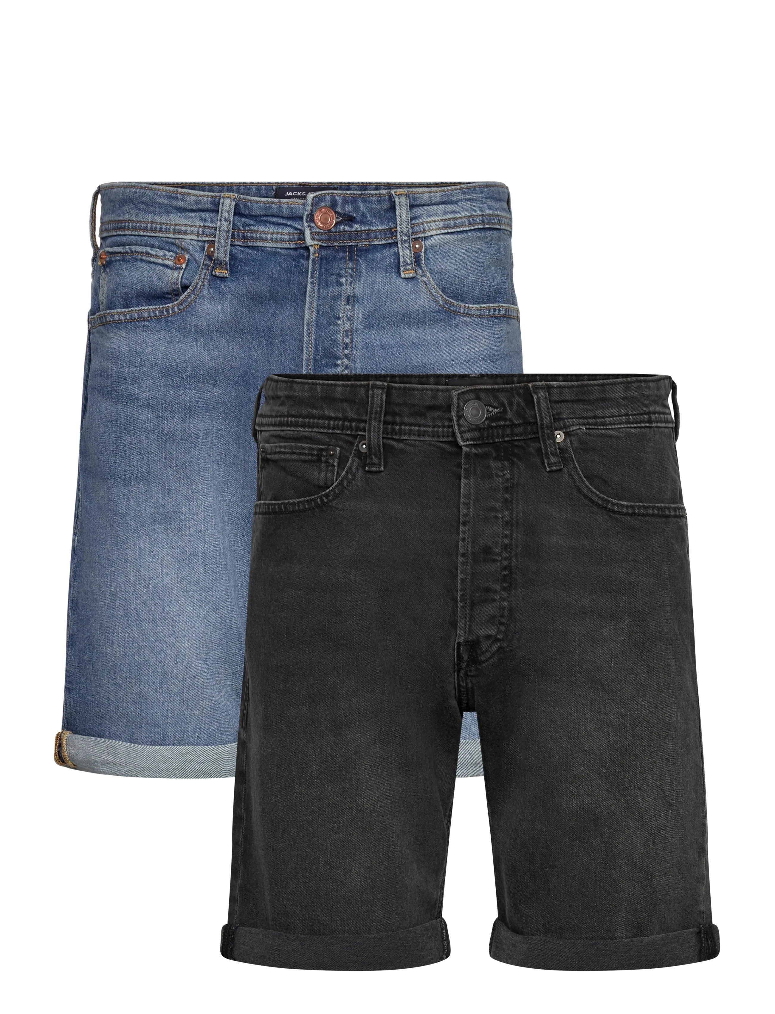 JACK & JONES Jjirick Jjiorg Shorts 363/365 2 Pk Mp Blau - L - Herren