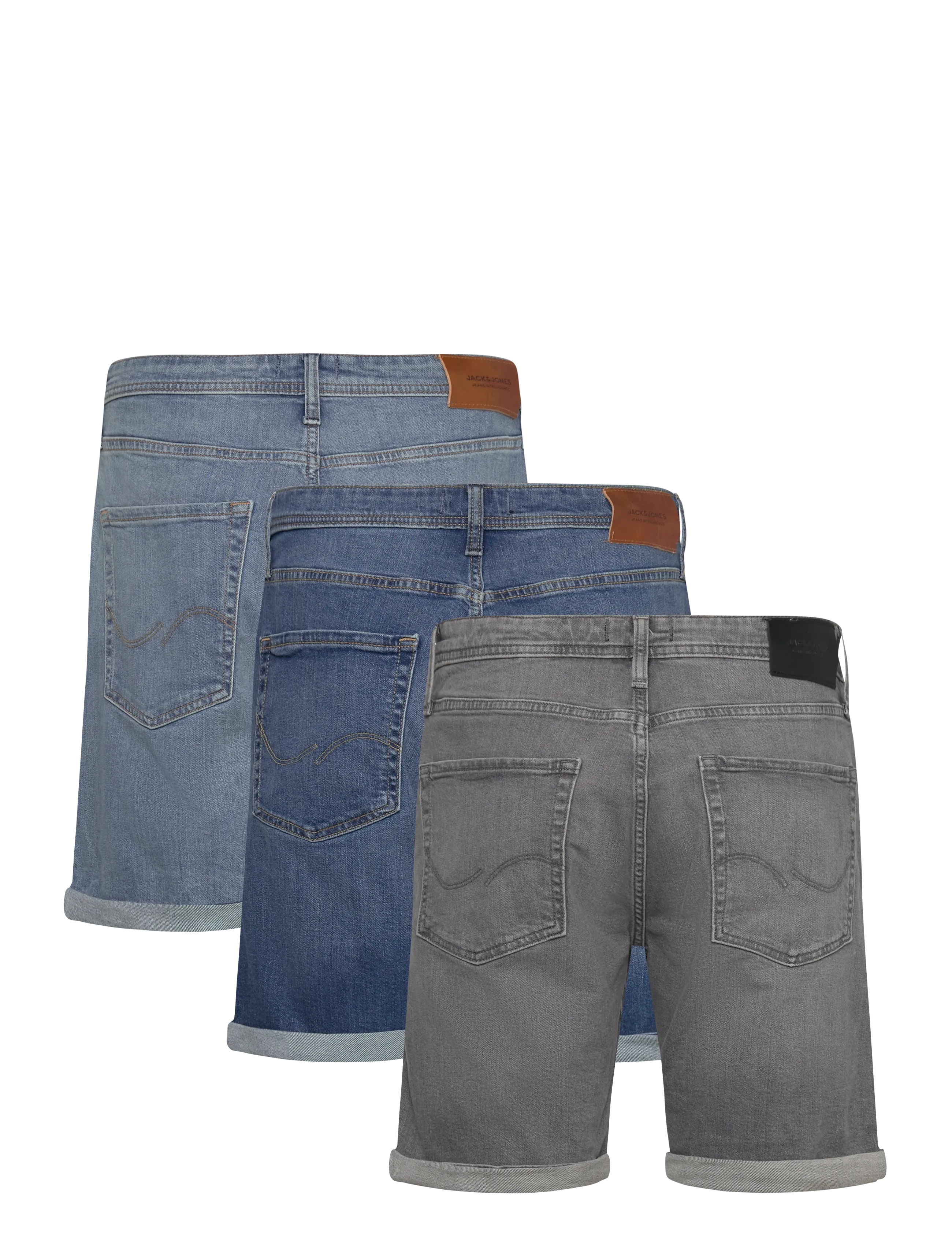 Jack & Jones - JJIRICK JJIORG SHORTS AM 364/365/362 3P - short en jean - blue denim - 3