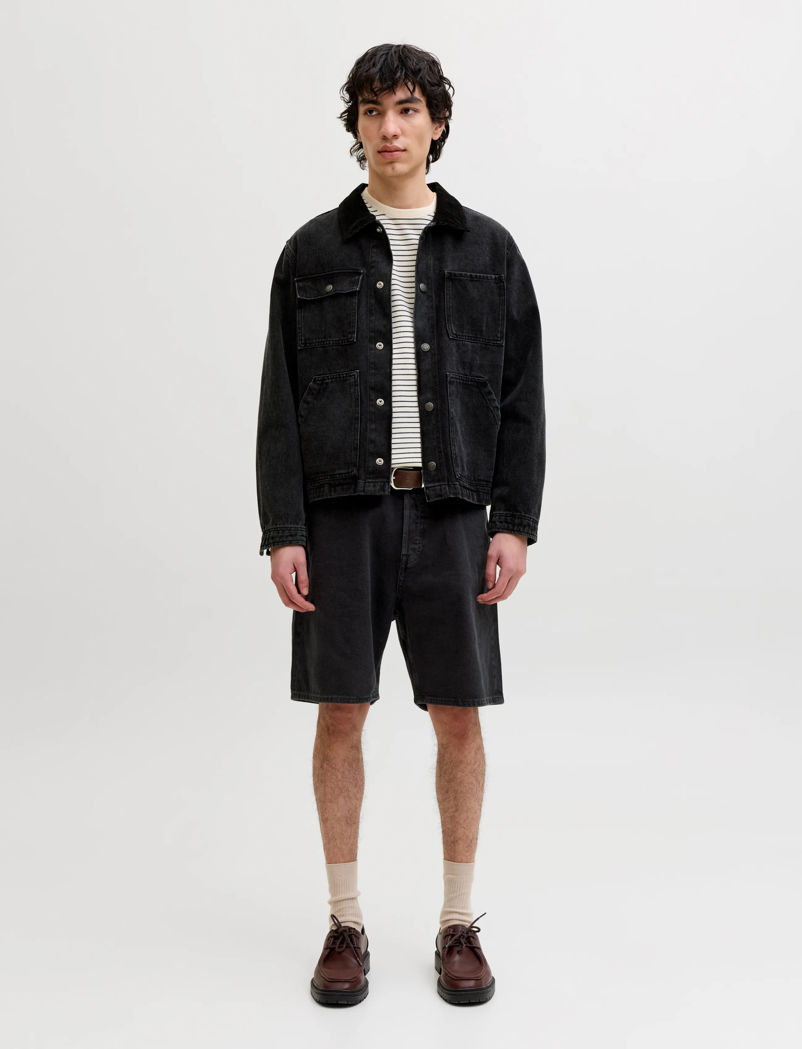 Jack & Jones - JJITONY JJORG SHORTS SQ 070/069 2PK MP - jorts - black denim - 2
