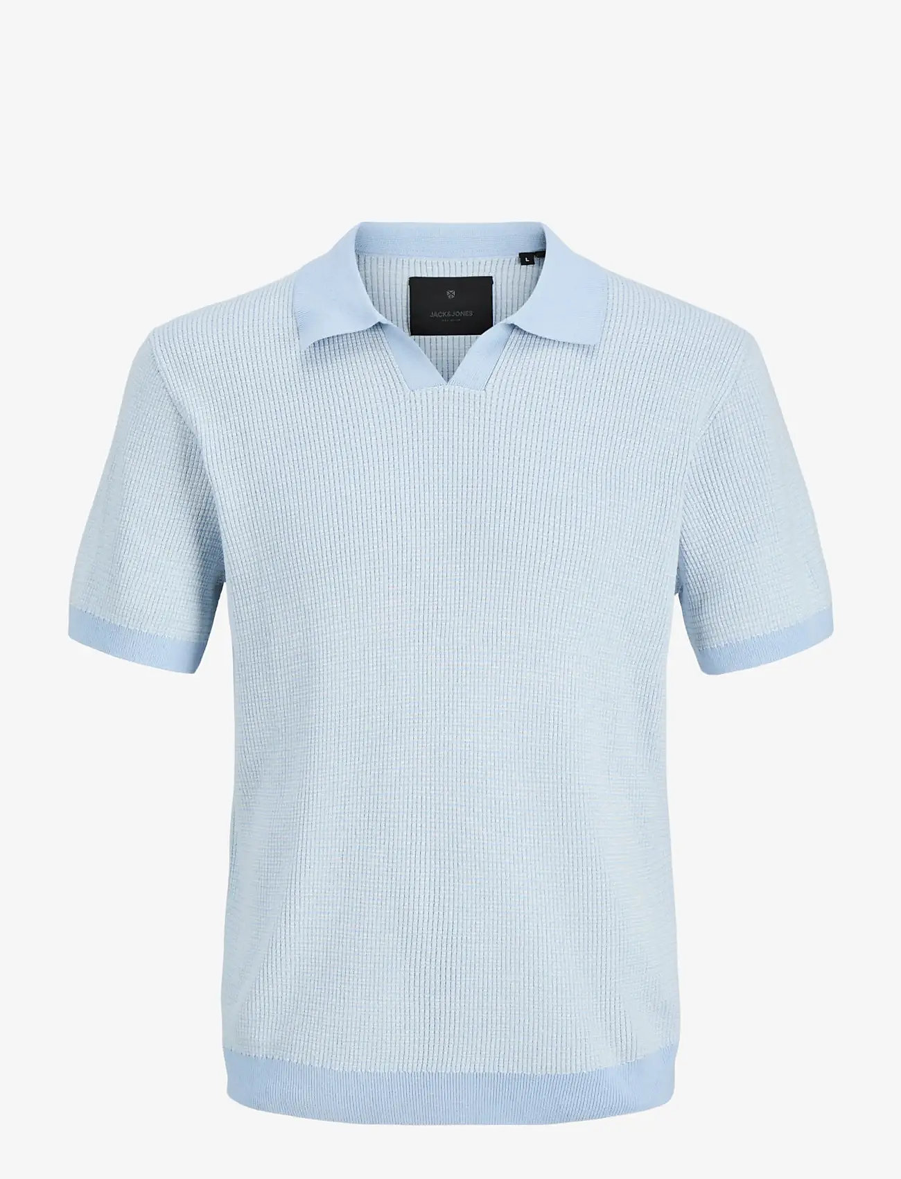 Jack & Jones - JPRBLAHUDSON KNIT SPLIT NECK SS SN - polostrik - chambray blue - 1