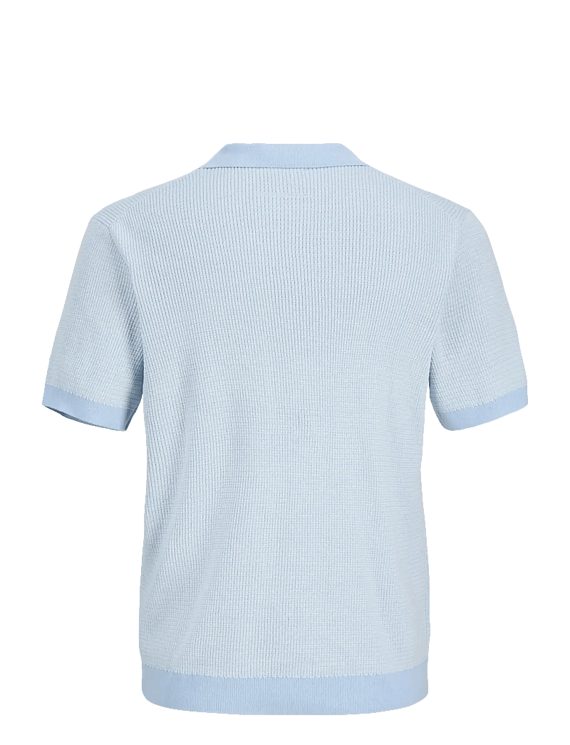 Jack & Jones - JPRBLAHUDSON KNIT SPLIT NECK SS SN - gestrickte polohemden - chambray blue - 2