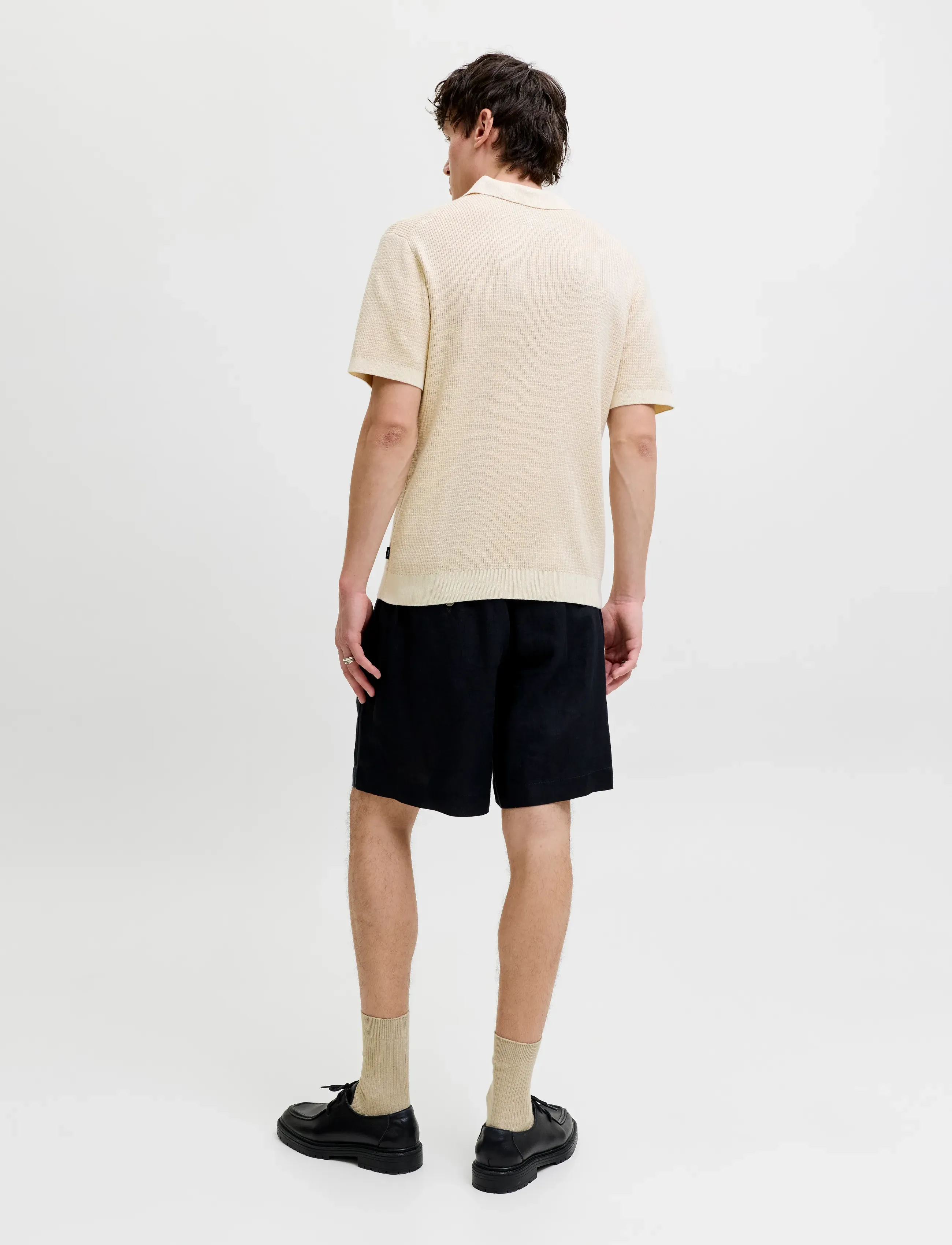 Jack & Jones - JPRBLAHUDSON KNIT SPLIT NECK SS SN - kootud polosärgid - whitecap gray - 2