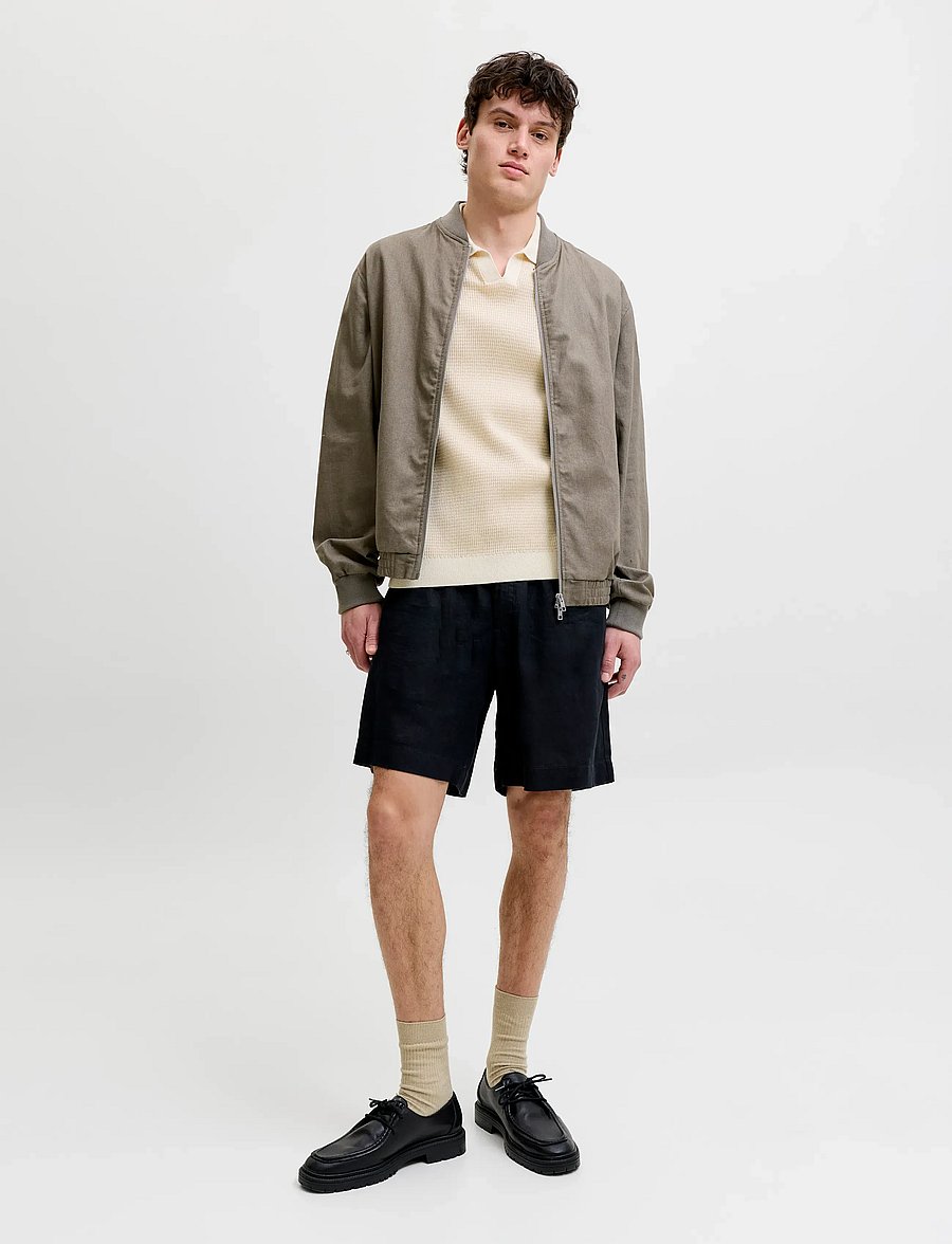 Jack & Jones - JPRBLAHUDSON KNIT SPLIT NECK SS SN - kootud polosärgid - whitecap gray - 3