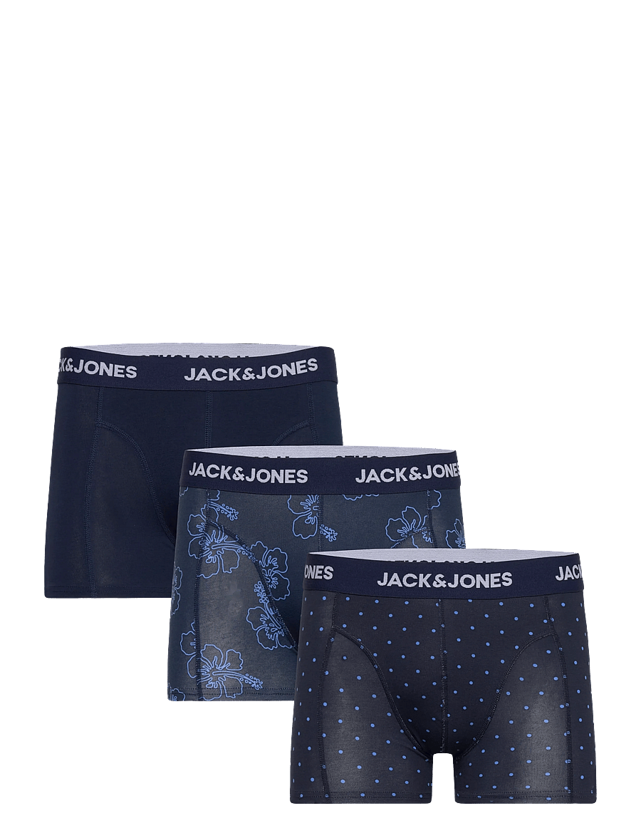 Jack & Jones - JACANTHONY PRINT TRUNKS 3 PACK NOOS - multipack underbukser - pageant blue - 0