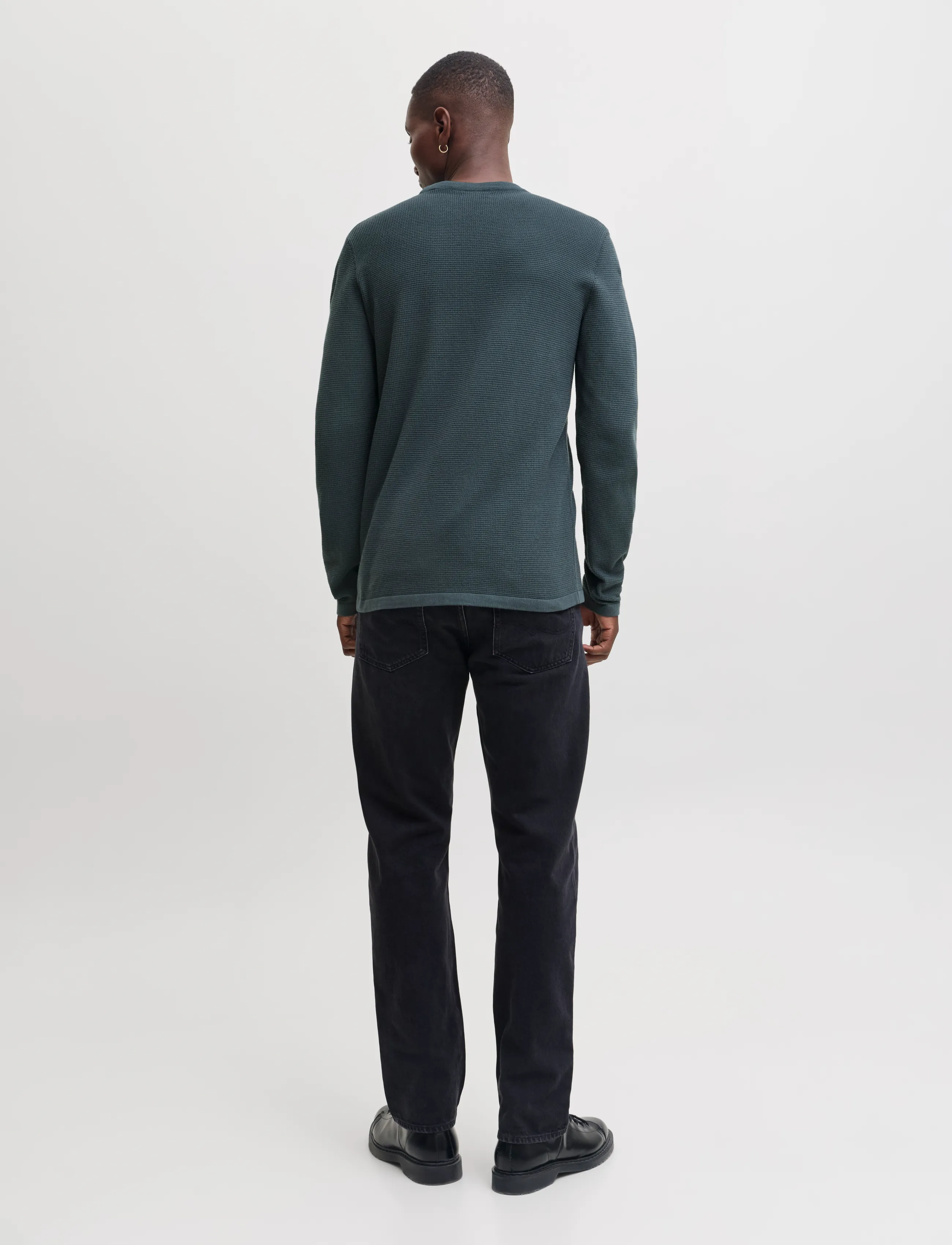 Jack & Jones - JJAUSTIN KNIT CREW NECK - rundhalsad - turbulence - 2