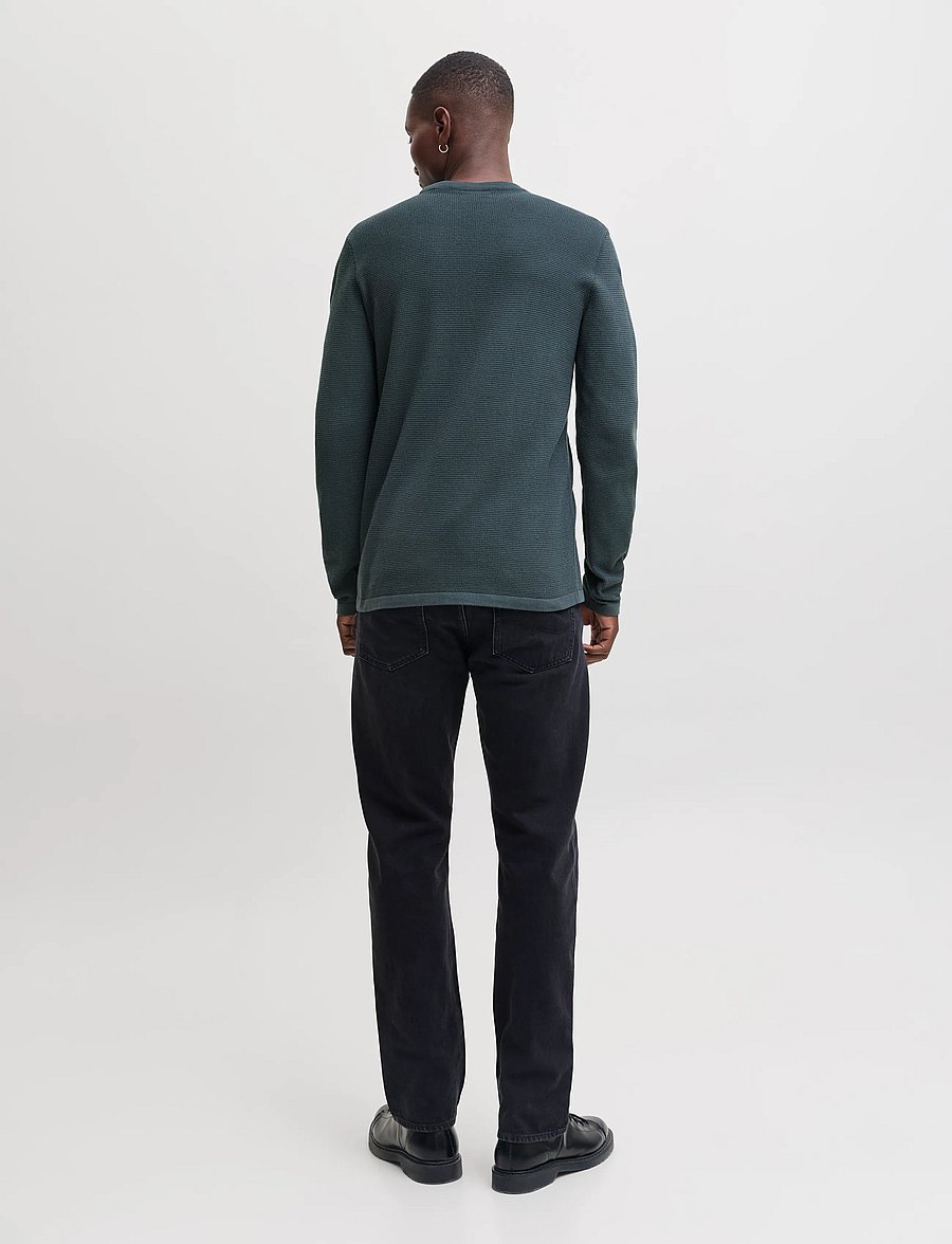 Jack & Jones - JJAUSTIN KNIT CREW NECK - rundhalsad - turbulence - 2