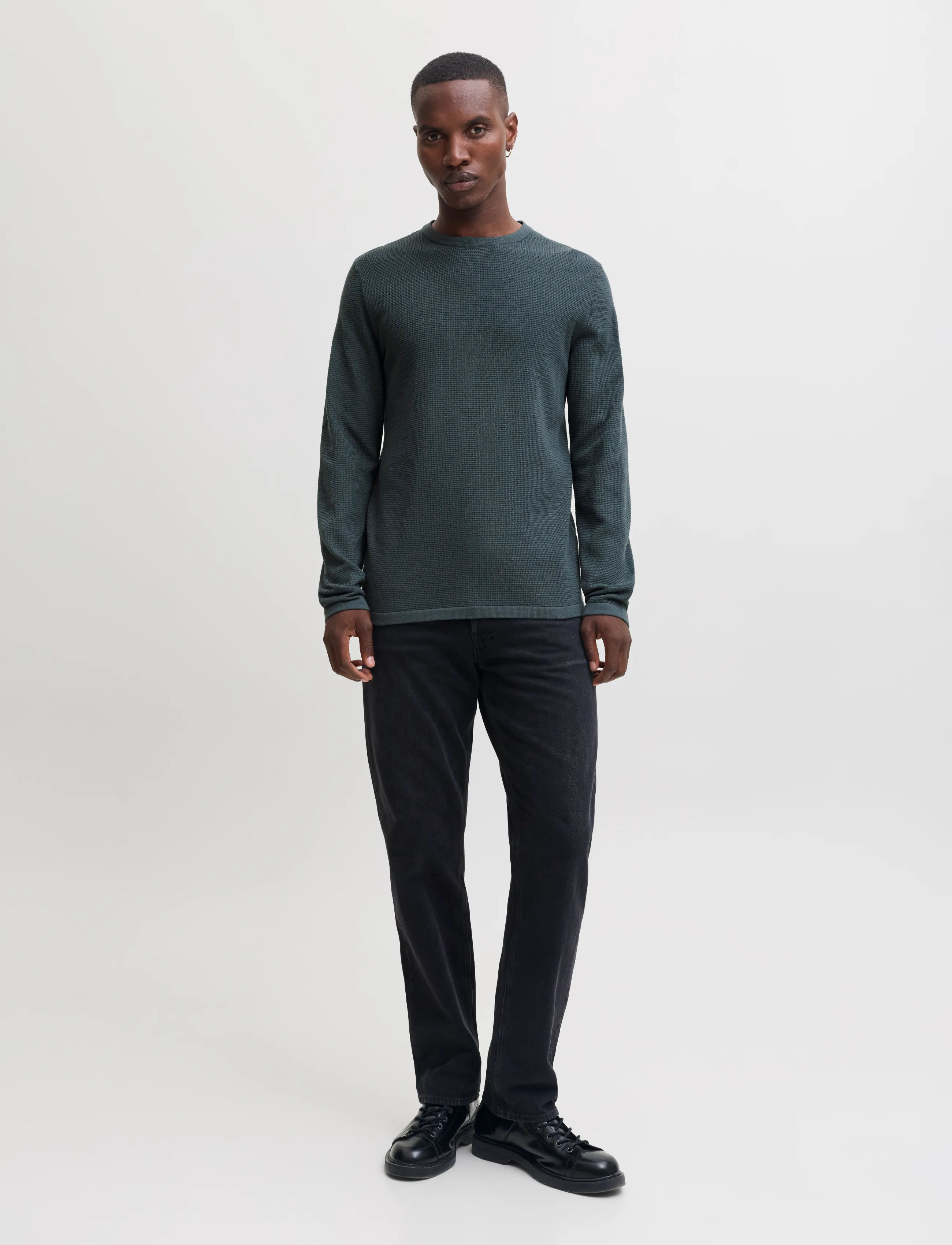 Jack & Jones - JJAUSTIN KNIT CREW NECK - rundhalsad - turbulence - 3