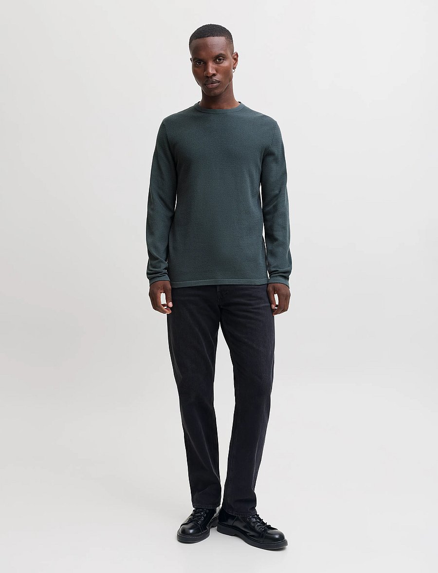 Jack & Jones - JJAUSTIN KNIT CREW NECK - rundhalsad - turbulence - 3
