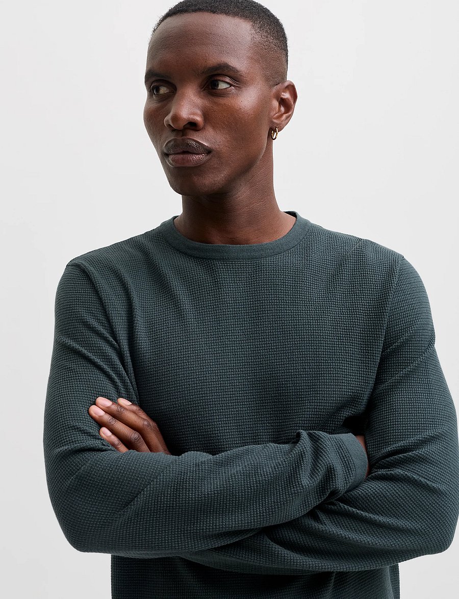 Jack & Jones - JJAUSTIN KNIT CREW NECK - rundhalsad - turbulence - 5