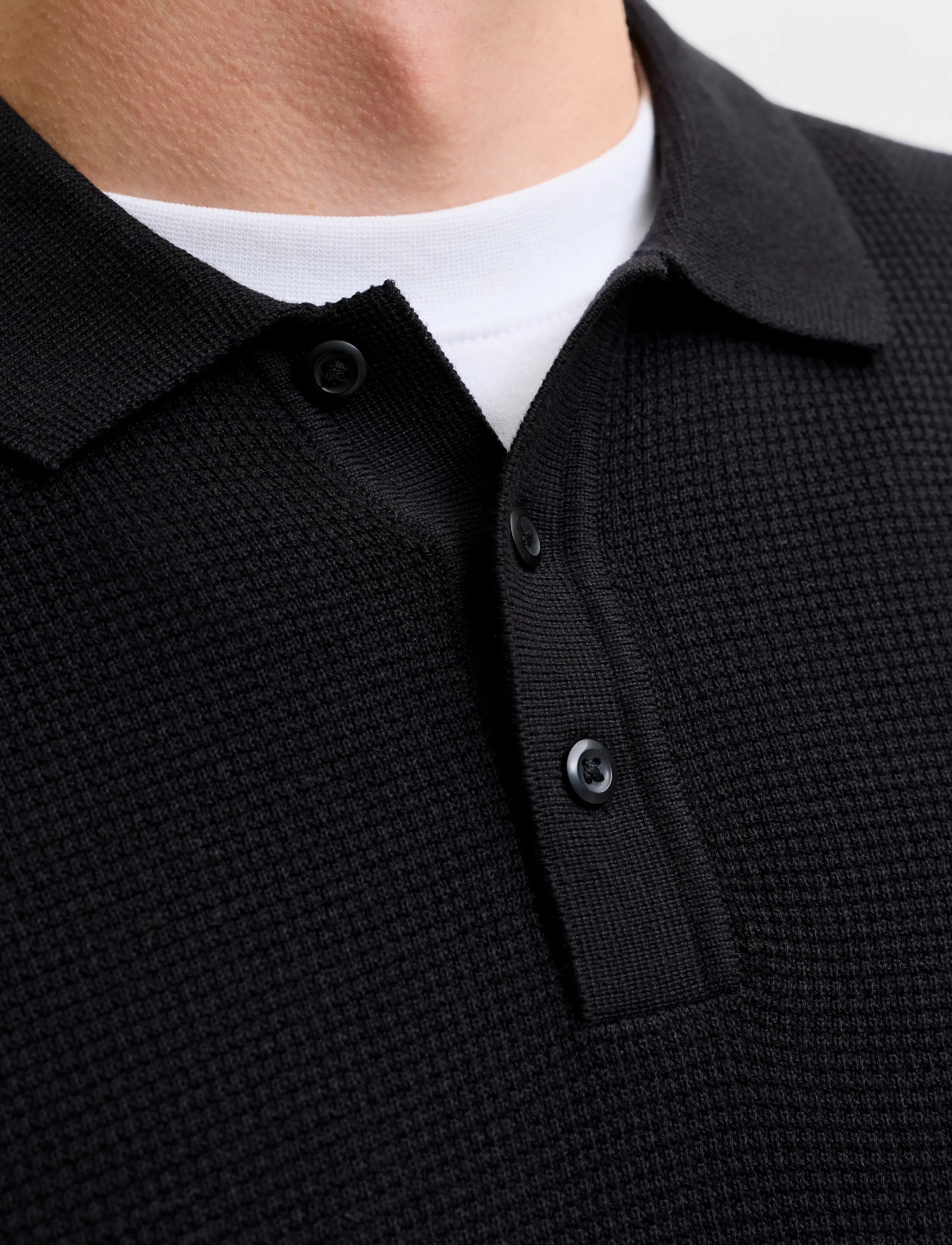 JACK & JONES Jjeaustin Knit Ls Polo Sn pikéer herr – bild 6
