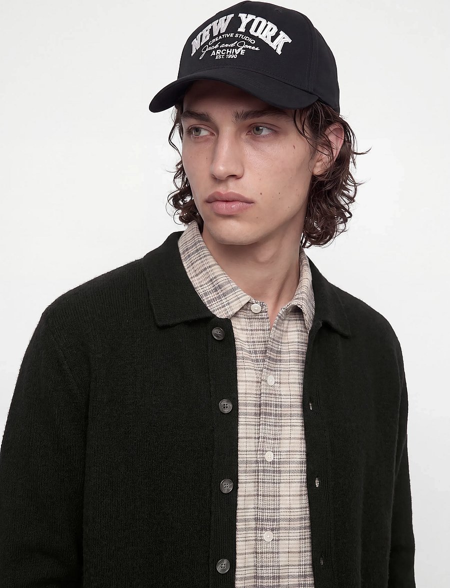 Jack & Jones - JJESOHO OLLIE KNIT POLO CARDIGAN - strickjacken - black - 4