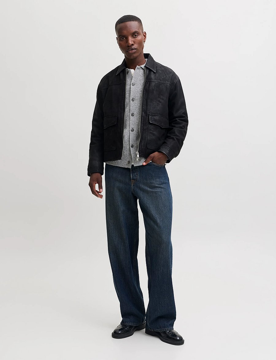 Jack & Jones - JJESOHO OLLIE KNIT POLO CARDIGAN - kardiganid - light grey melange - 3
